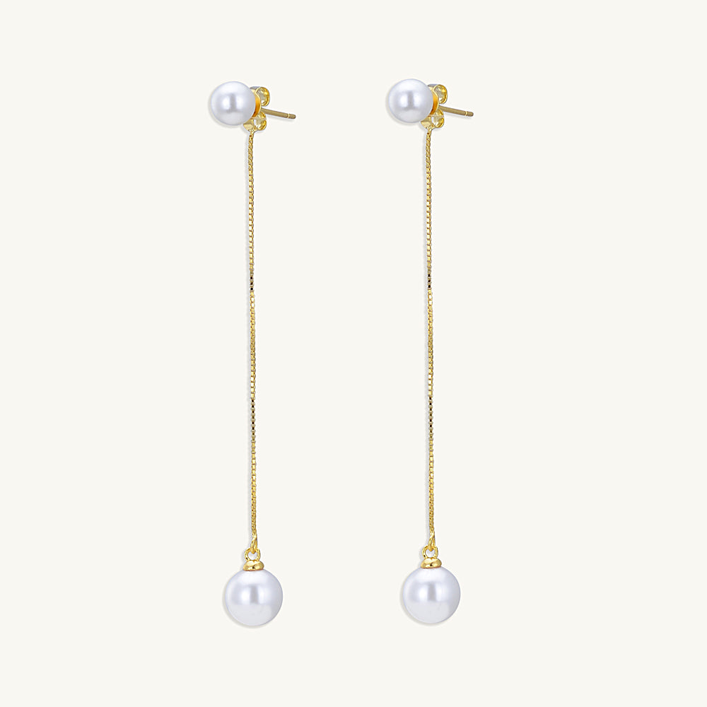 Freshwater Pearl Twin Drop Earrings