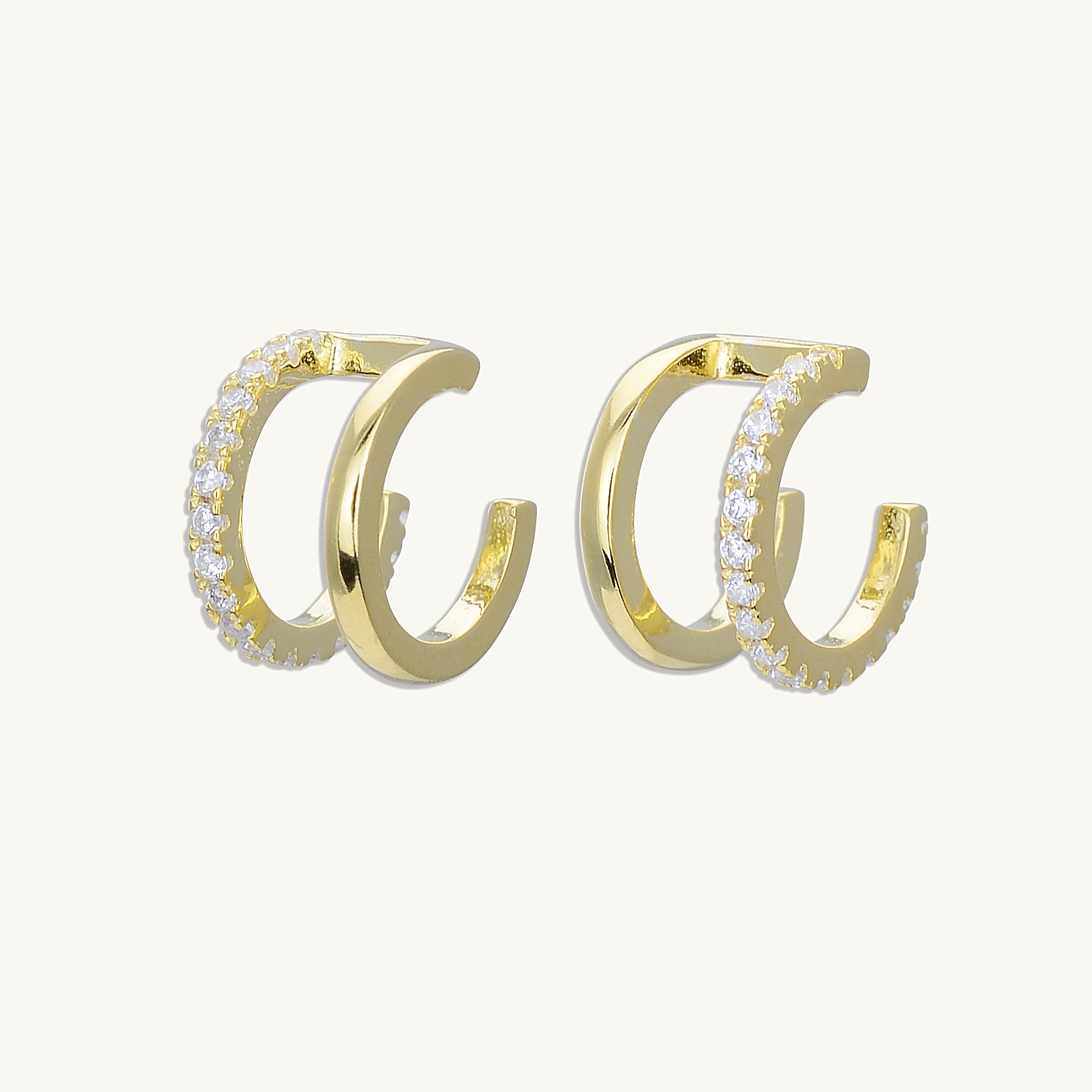 Double Sapphire Cuff Earrings