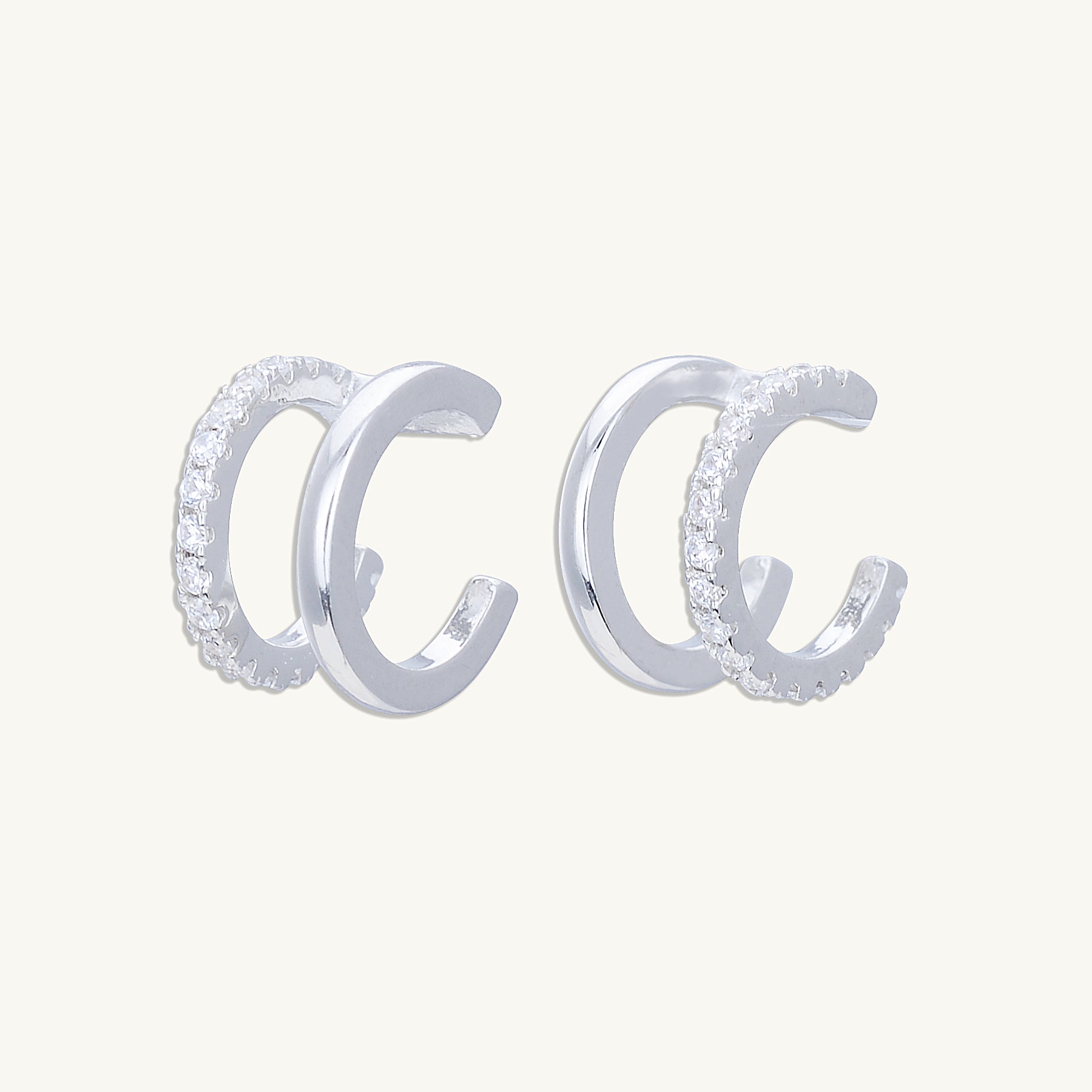 Double Sapphire Cuff Earrings