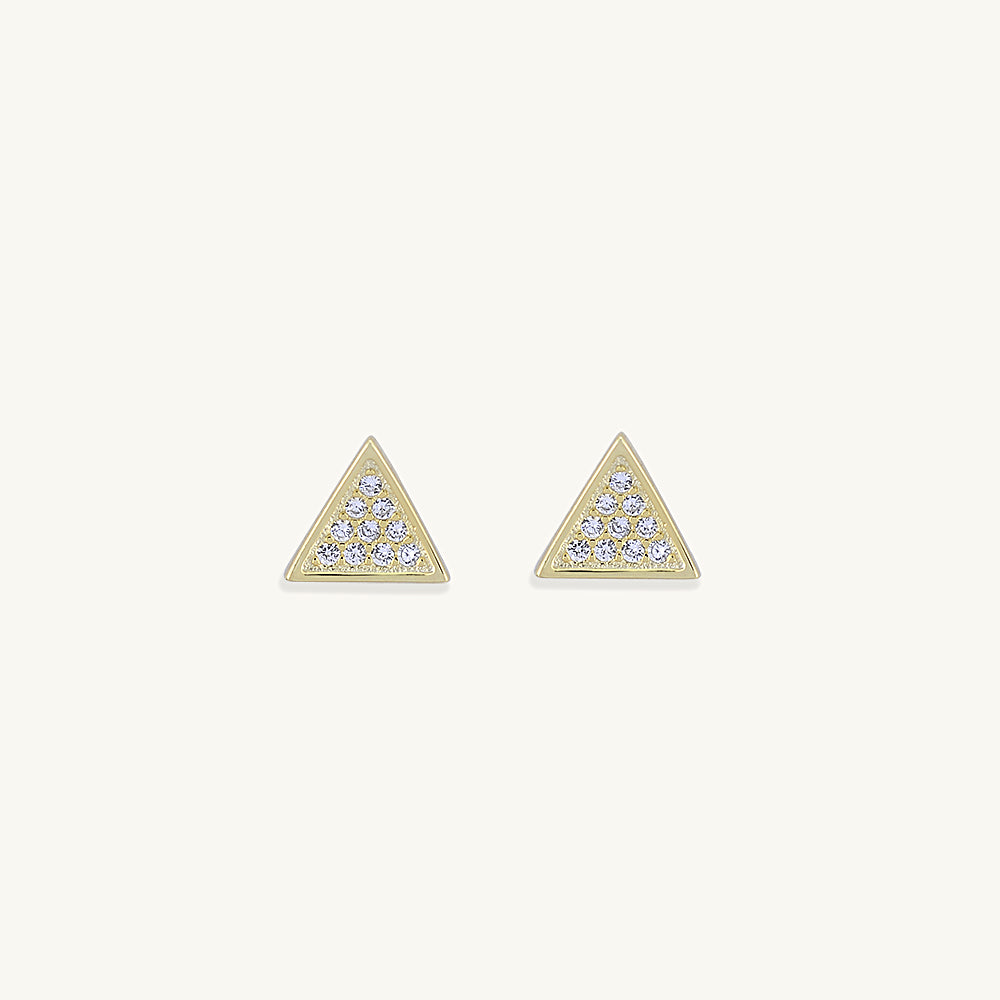 Triangle Sapphire Stud Earrings