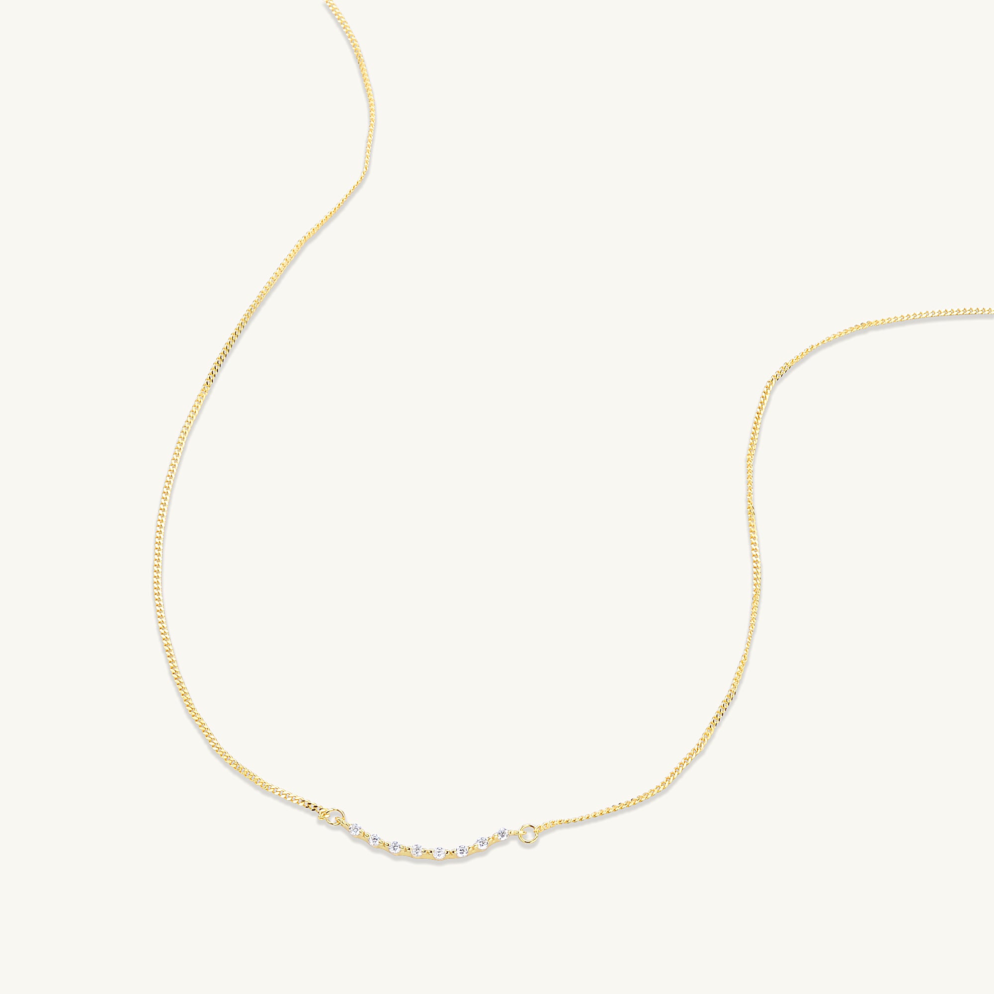 Curved Sapphire Bar Necklace
