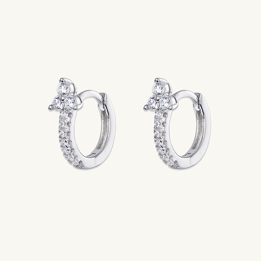 Lotus Sapphire Hoop Earrings
