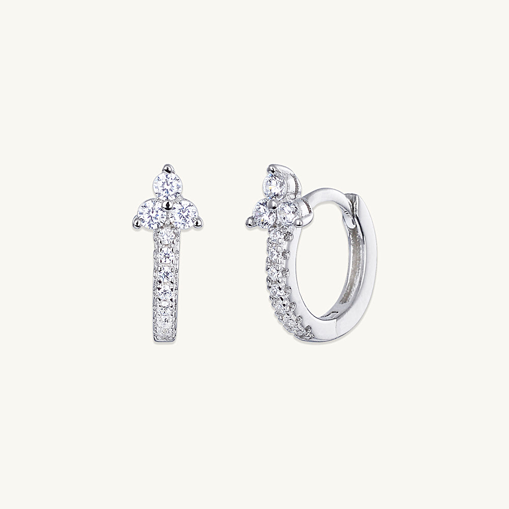 Lotus Sapphire Hoop Earrings