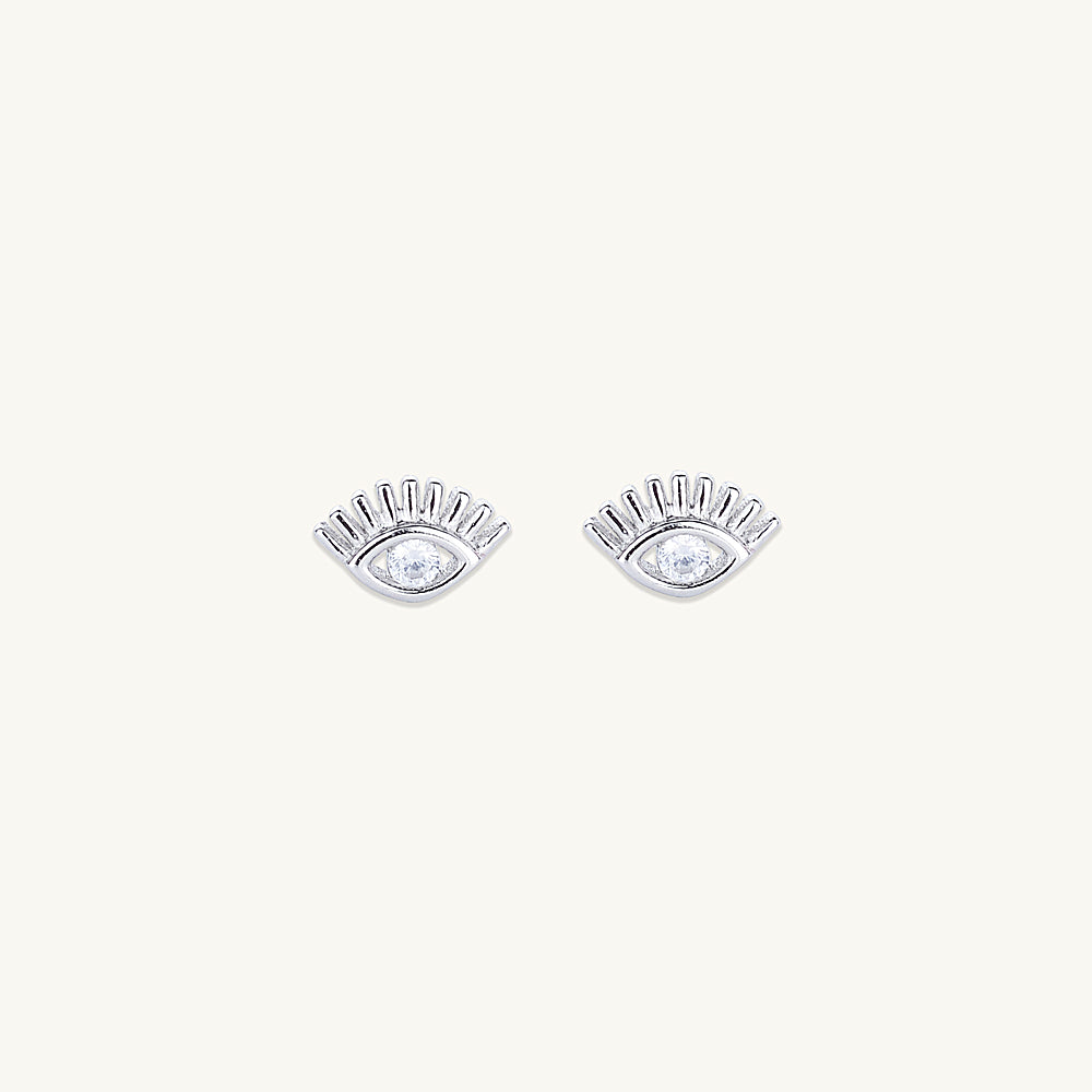 Evil Eye Zirconia Studs