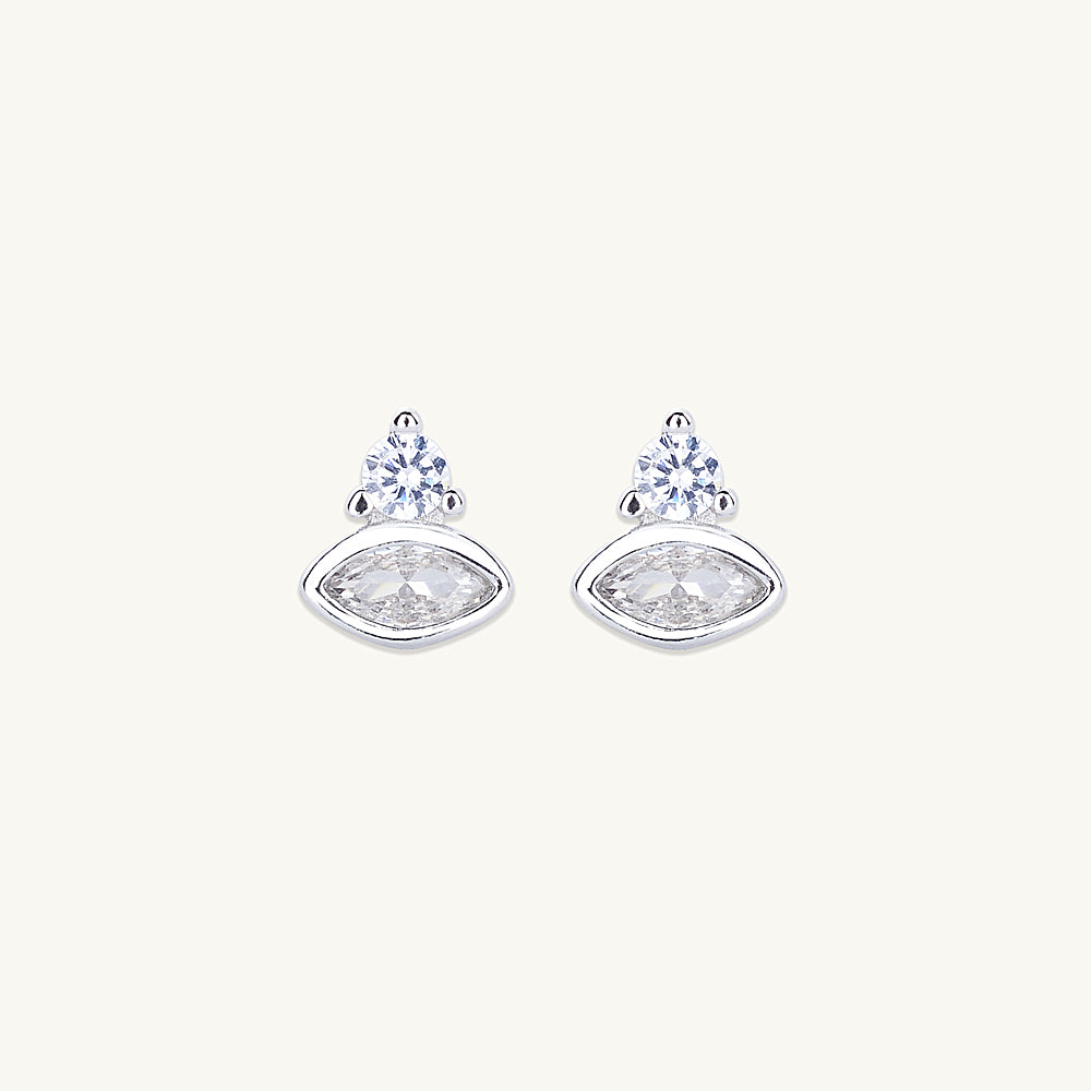 Marquise Sapphire Stud Earrings