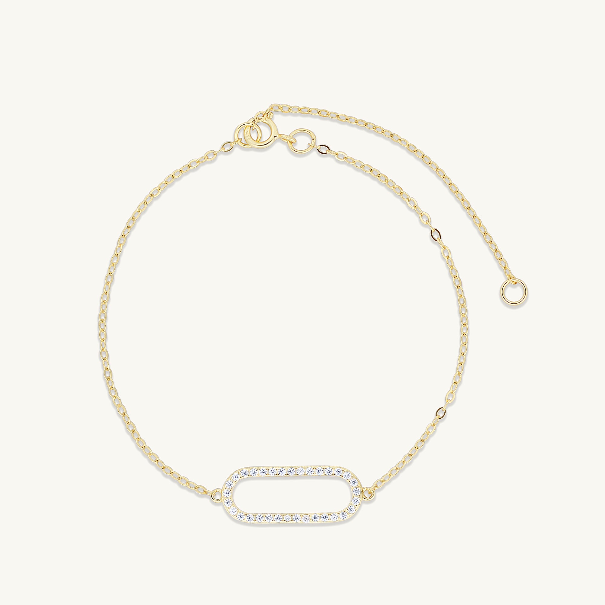 Curved Bar Sapphire Bracelet