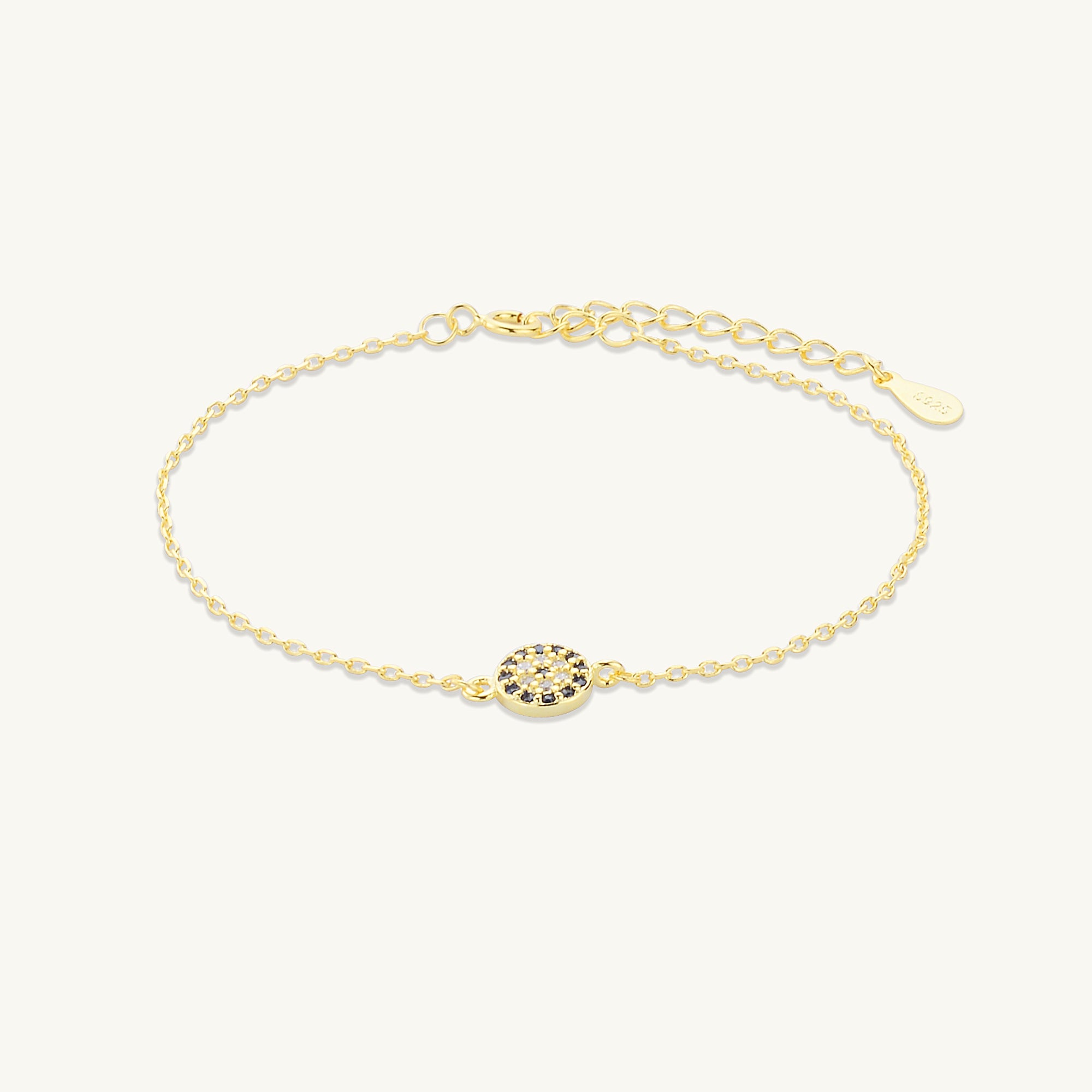 Round Evil Eye Pave Bracelet
