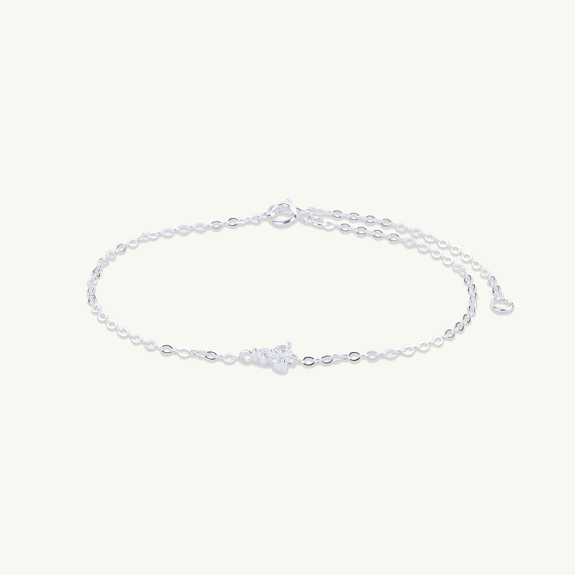 Lotus Zirconia Chain Bracelet