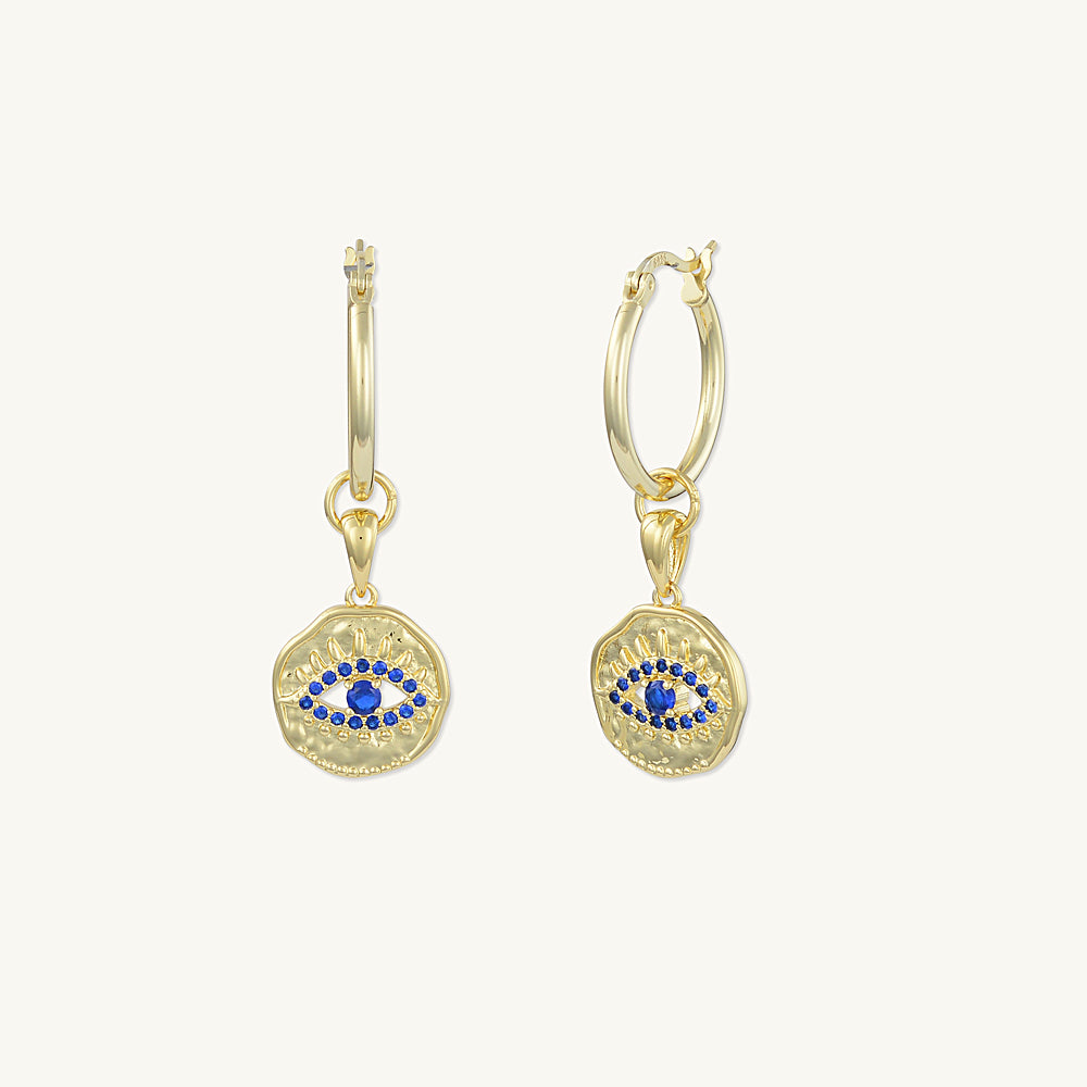 Evil Eye Statement Hoop Earrings