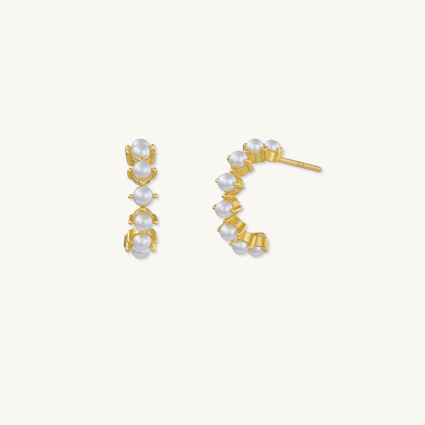 Classic Pearl Huggie Earrings