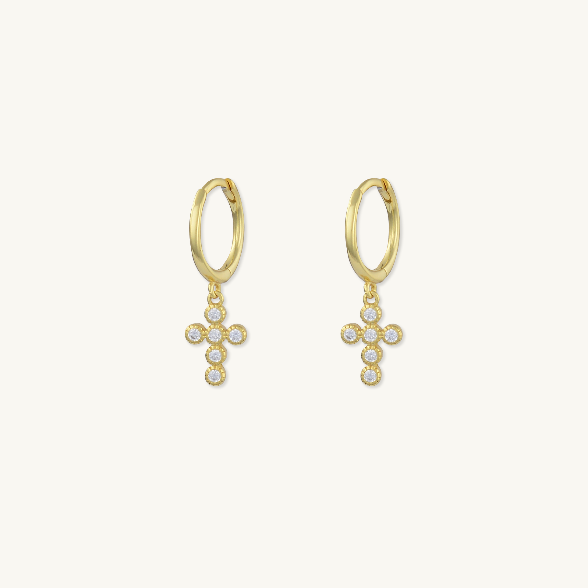 Cross Sapphire Earrings