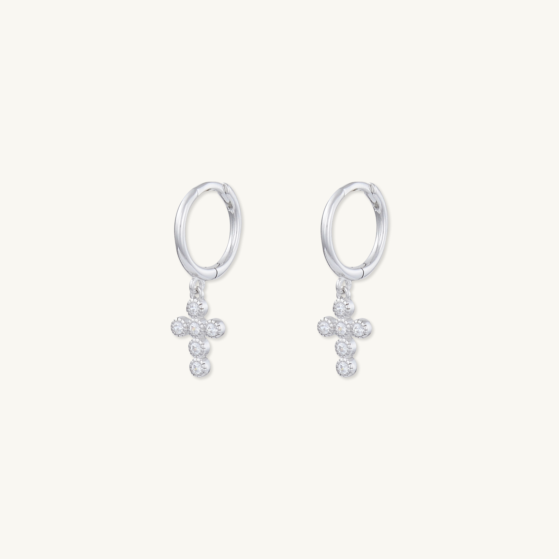 Cross Sapphire Earrings