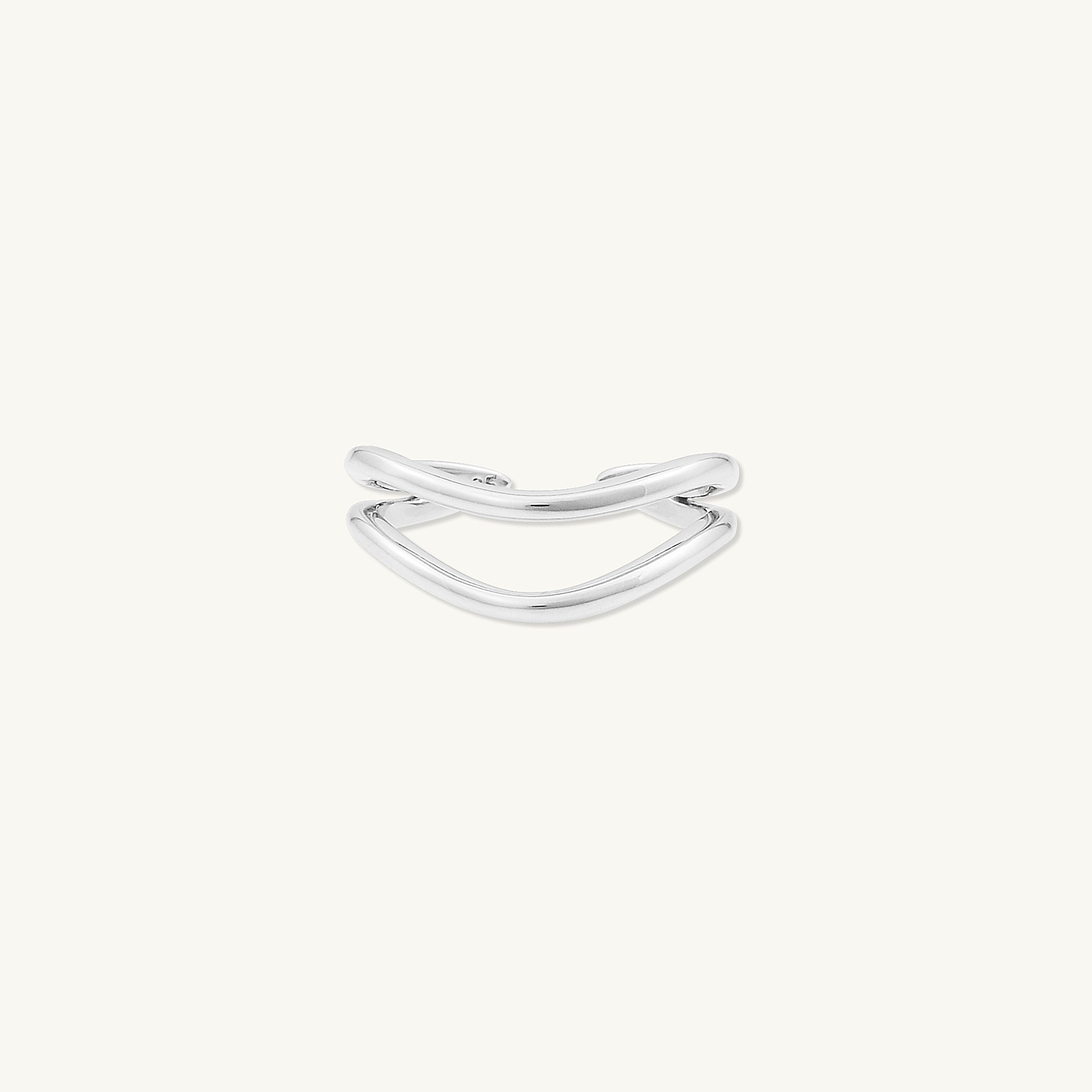 Layered Wave Open Ring