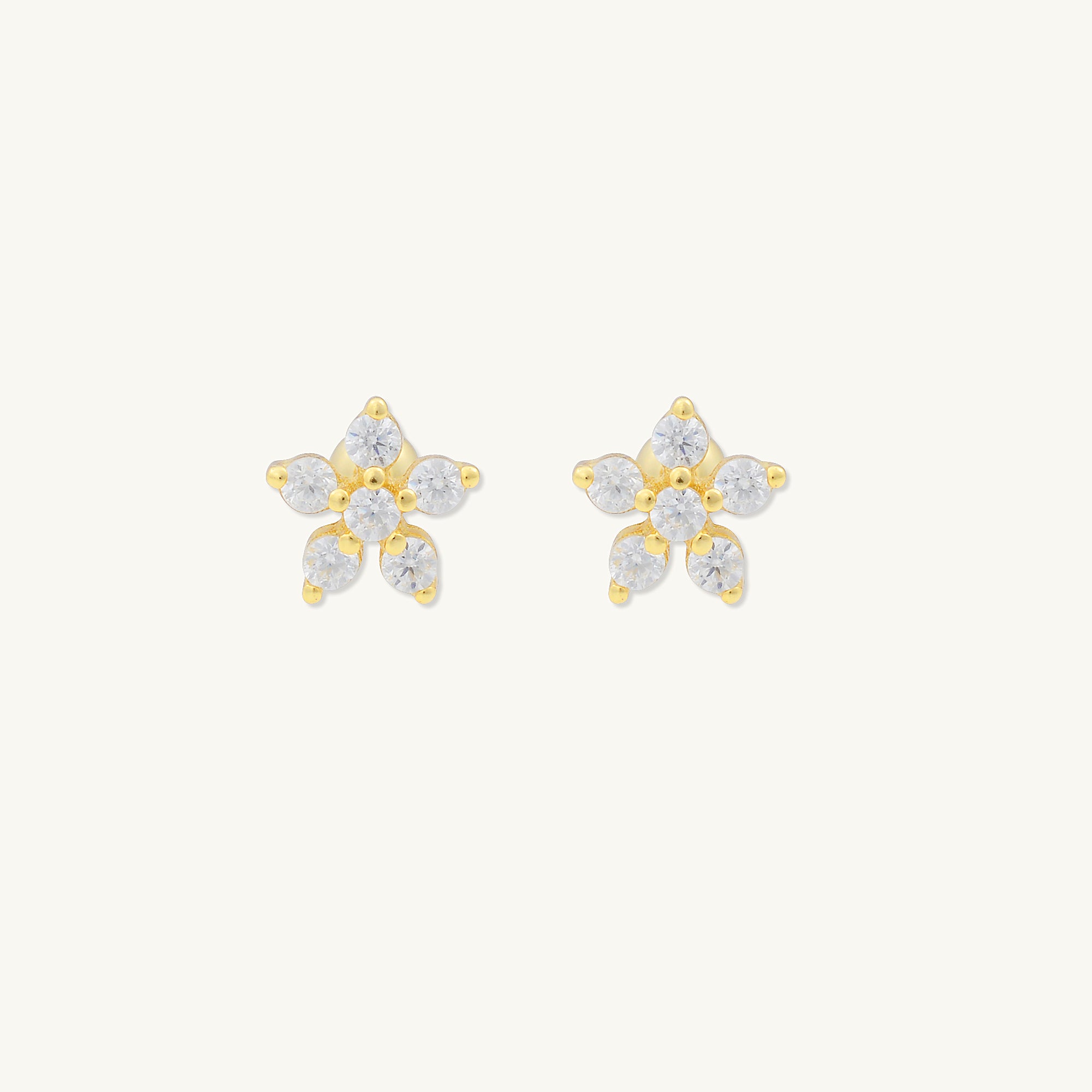 Flower Sapphire Barbell Stud Cartilage Earrings