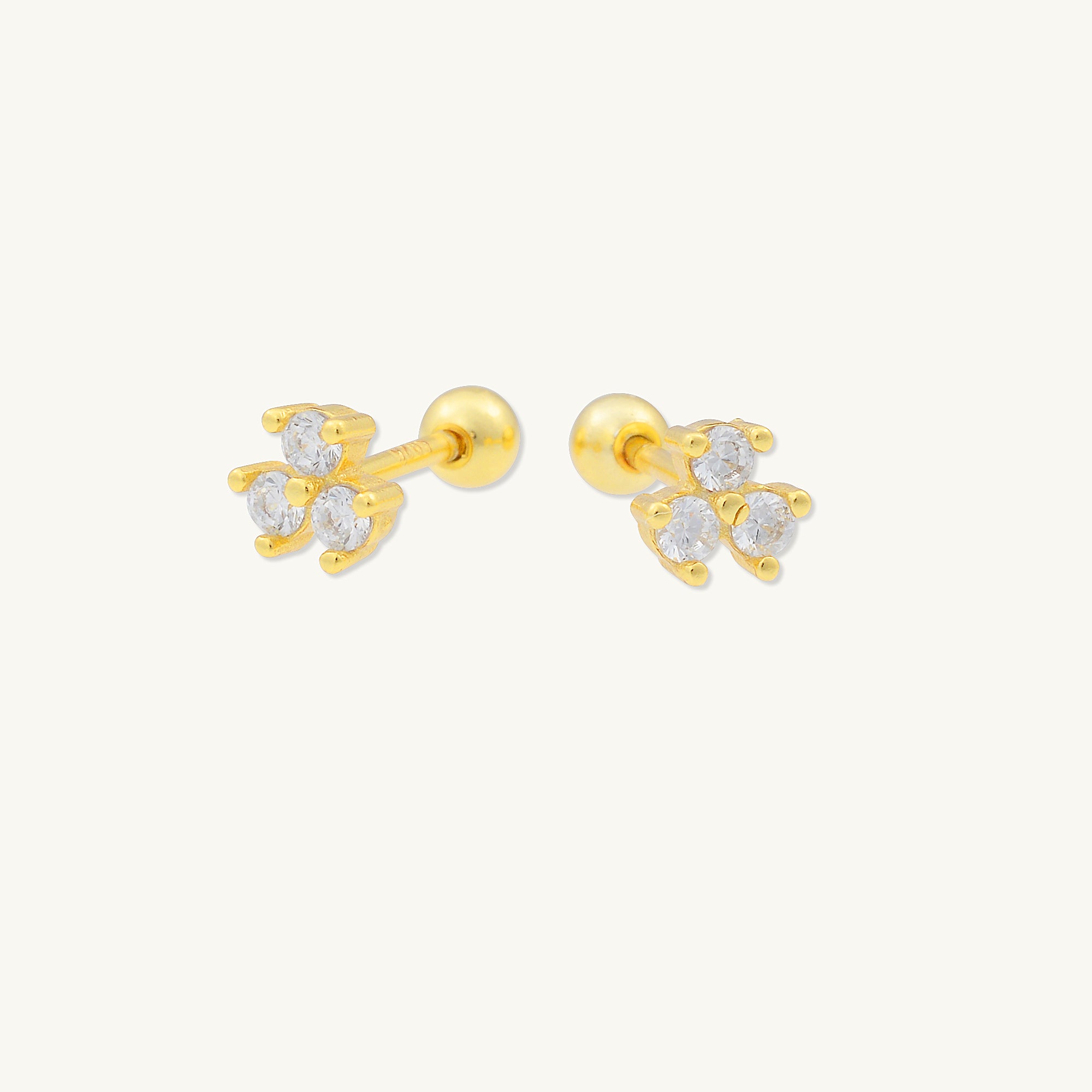Lotus Sapphire Barbell Stud Cartilage Earrings