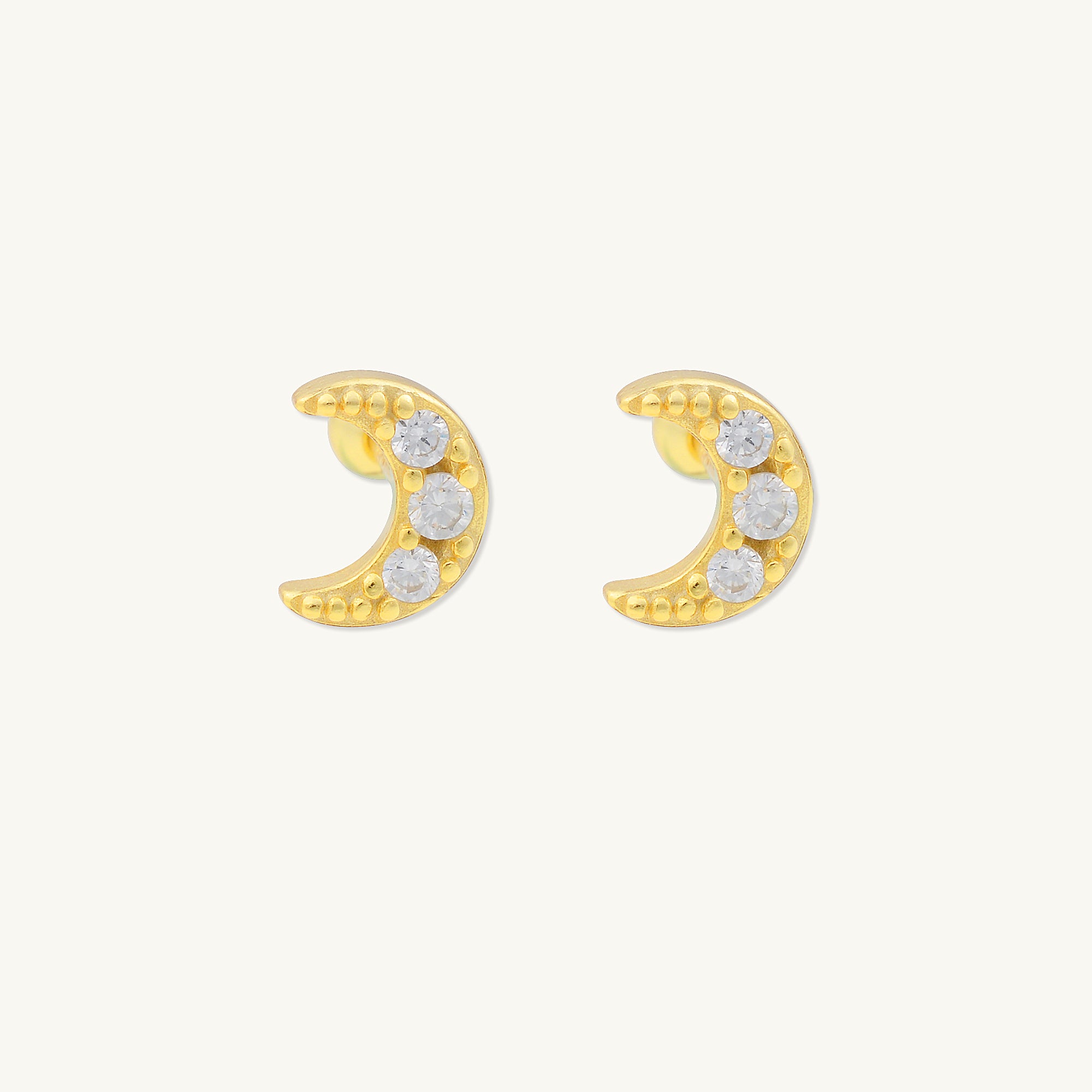 Moon Sapphire Barbell Stud Cartilage Earrings