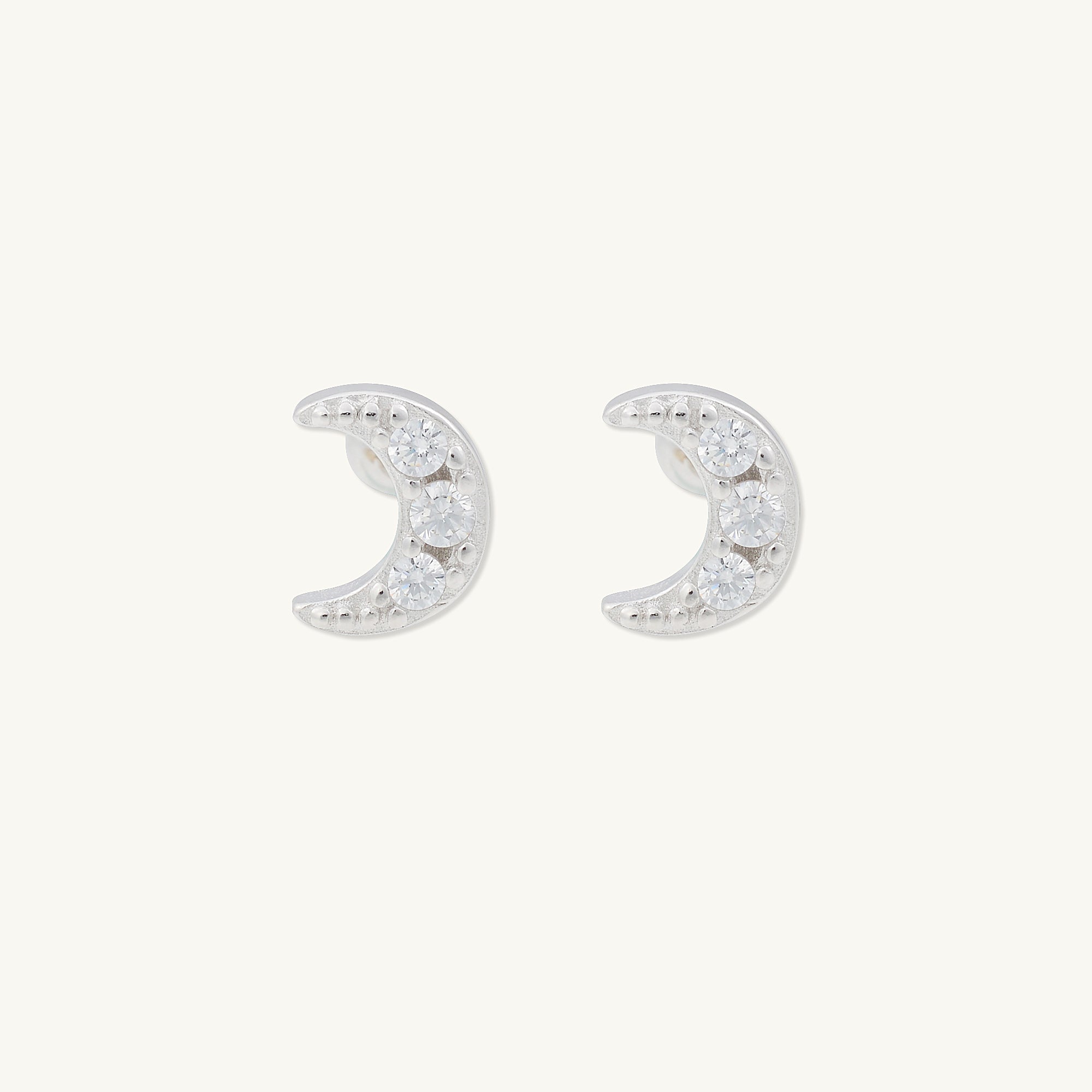 Moon Sapphire Barbell Stud Cartilage Earrings