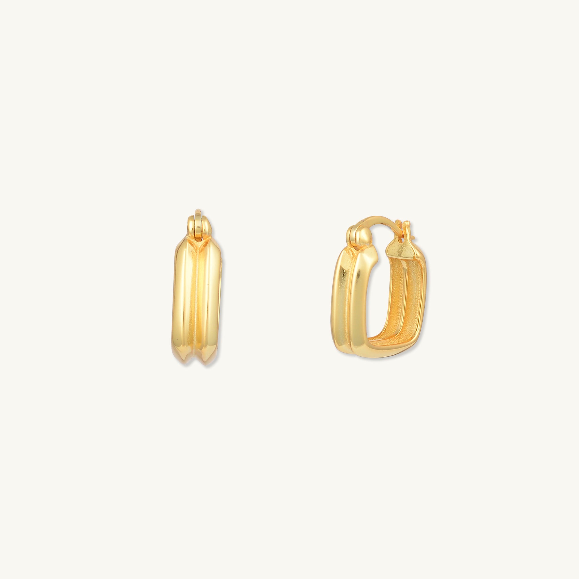 Boxy Twist Hoop Earrings