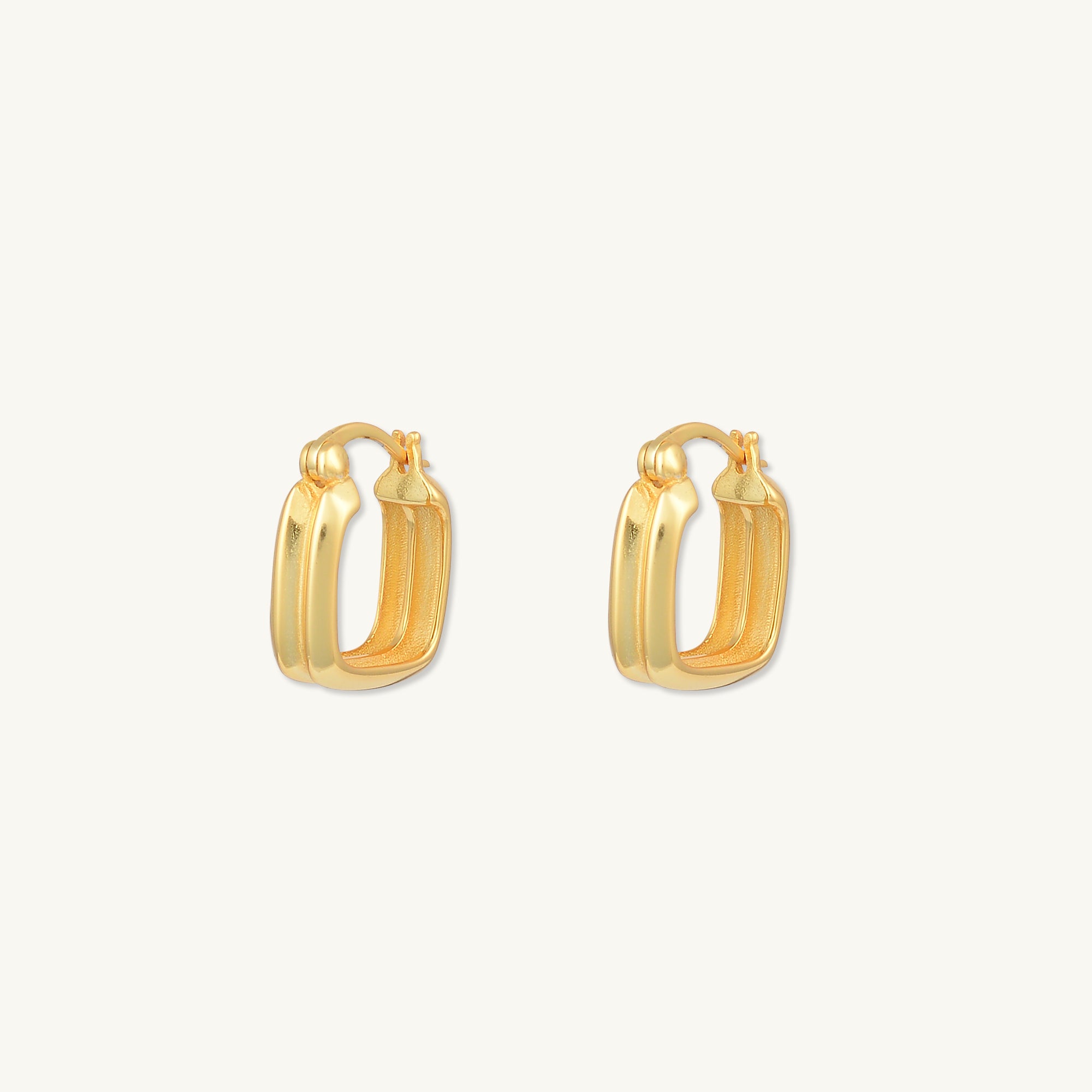 Boxy Twist Hoop Earrings