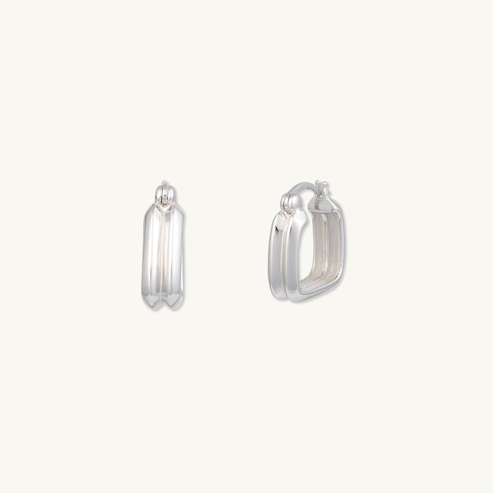 Boxy Twist Hoop Earrings