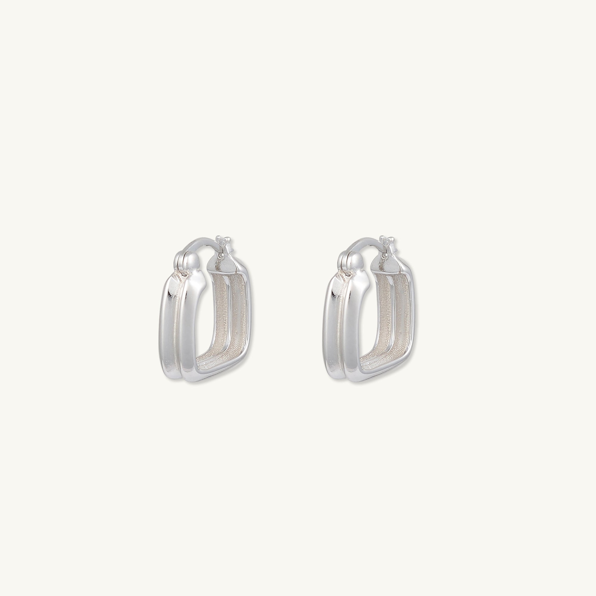 Boxy Twist Hoop Earrings