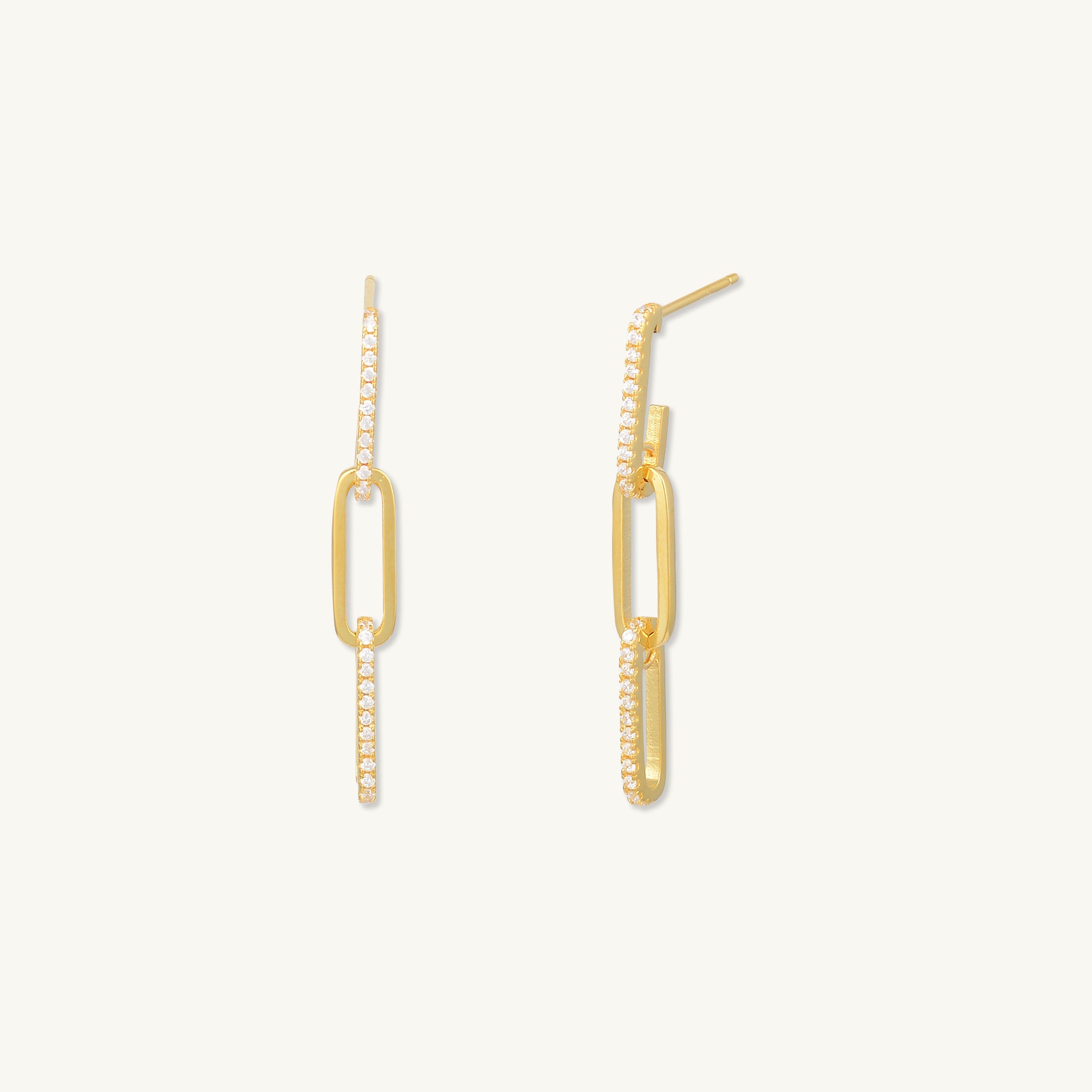 Paper Link Sapphire Earrings