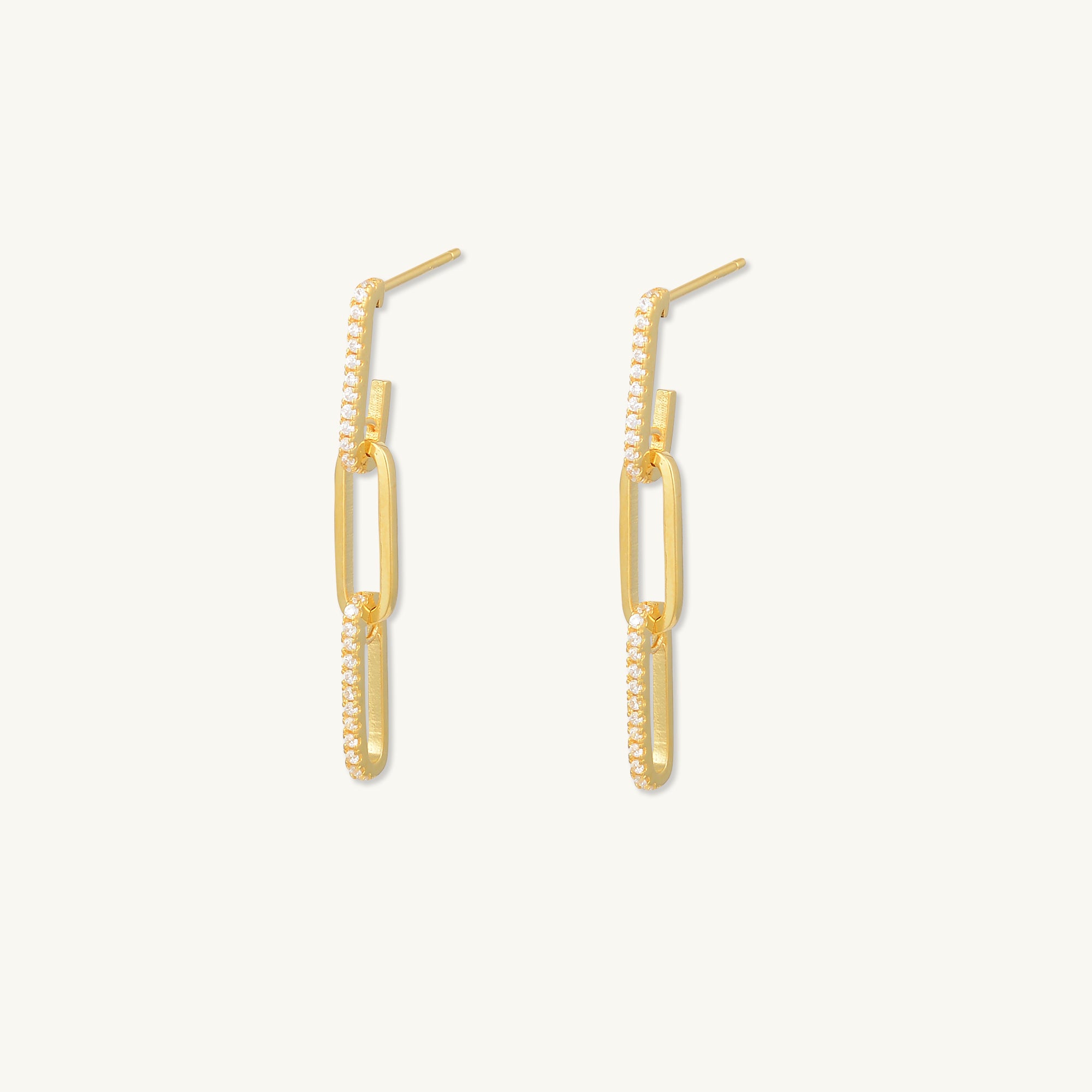 Paper Link Sapphire Earrings