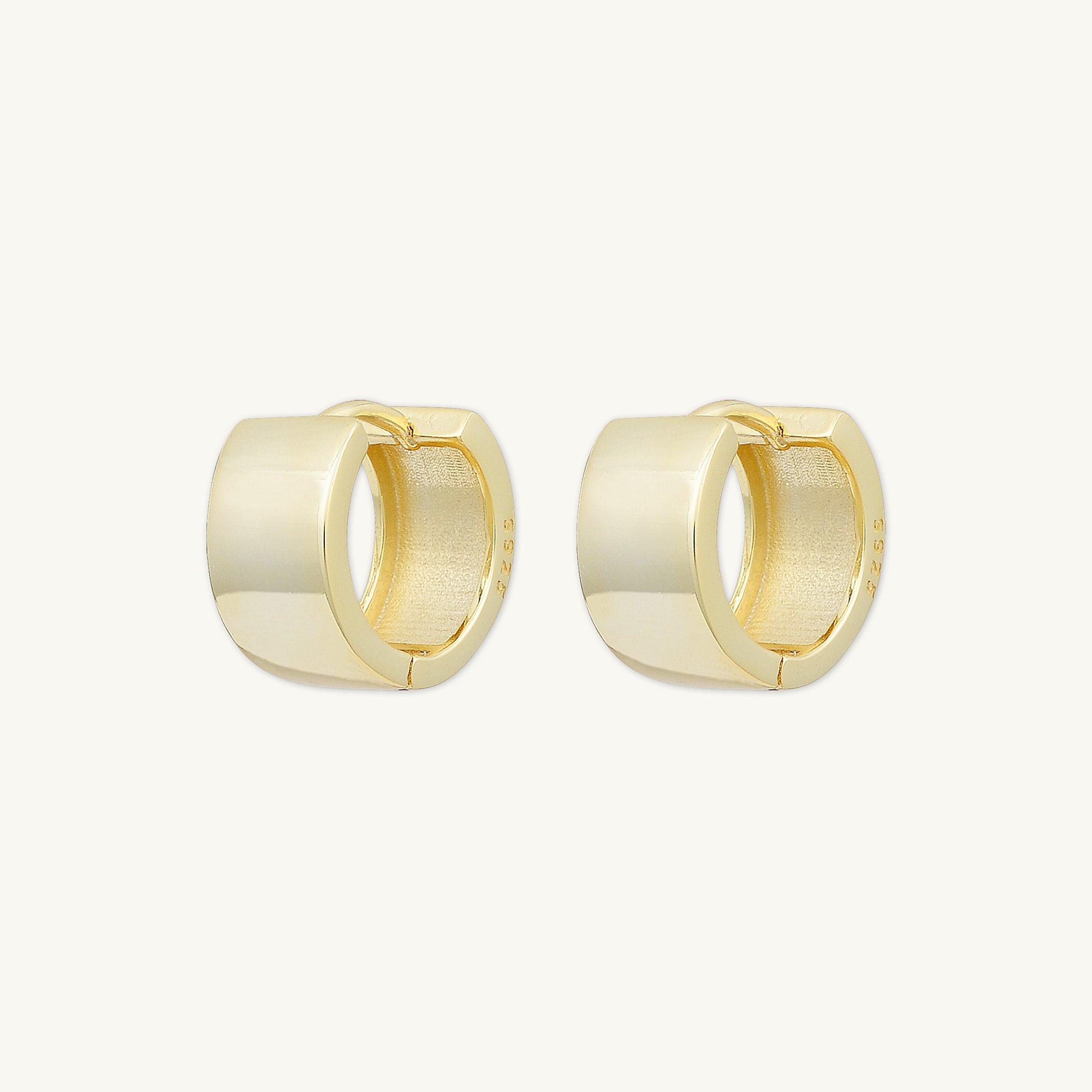 Thick Huggie Hoop Earrings