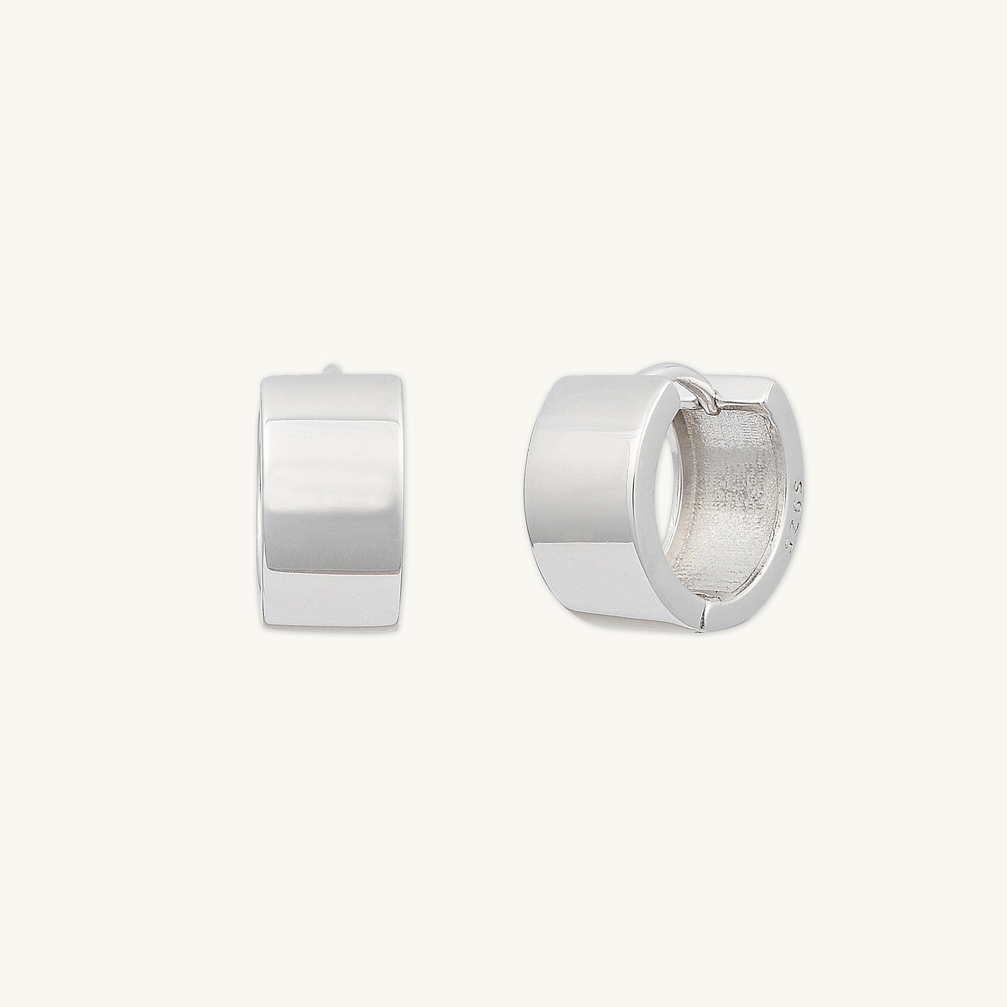 Thick Huggie Hoop Earrings
