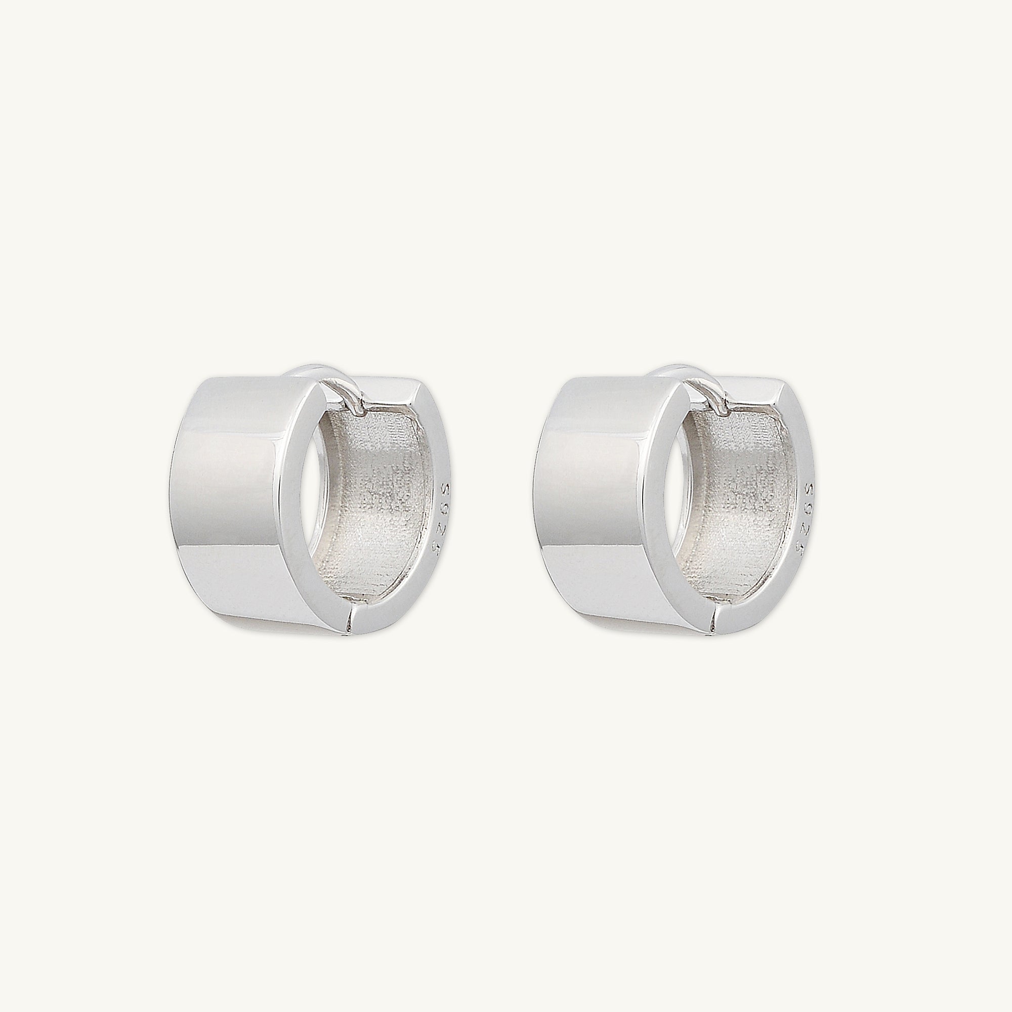 Thick Huggie Hoop Earrings