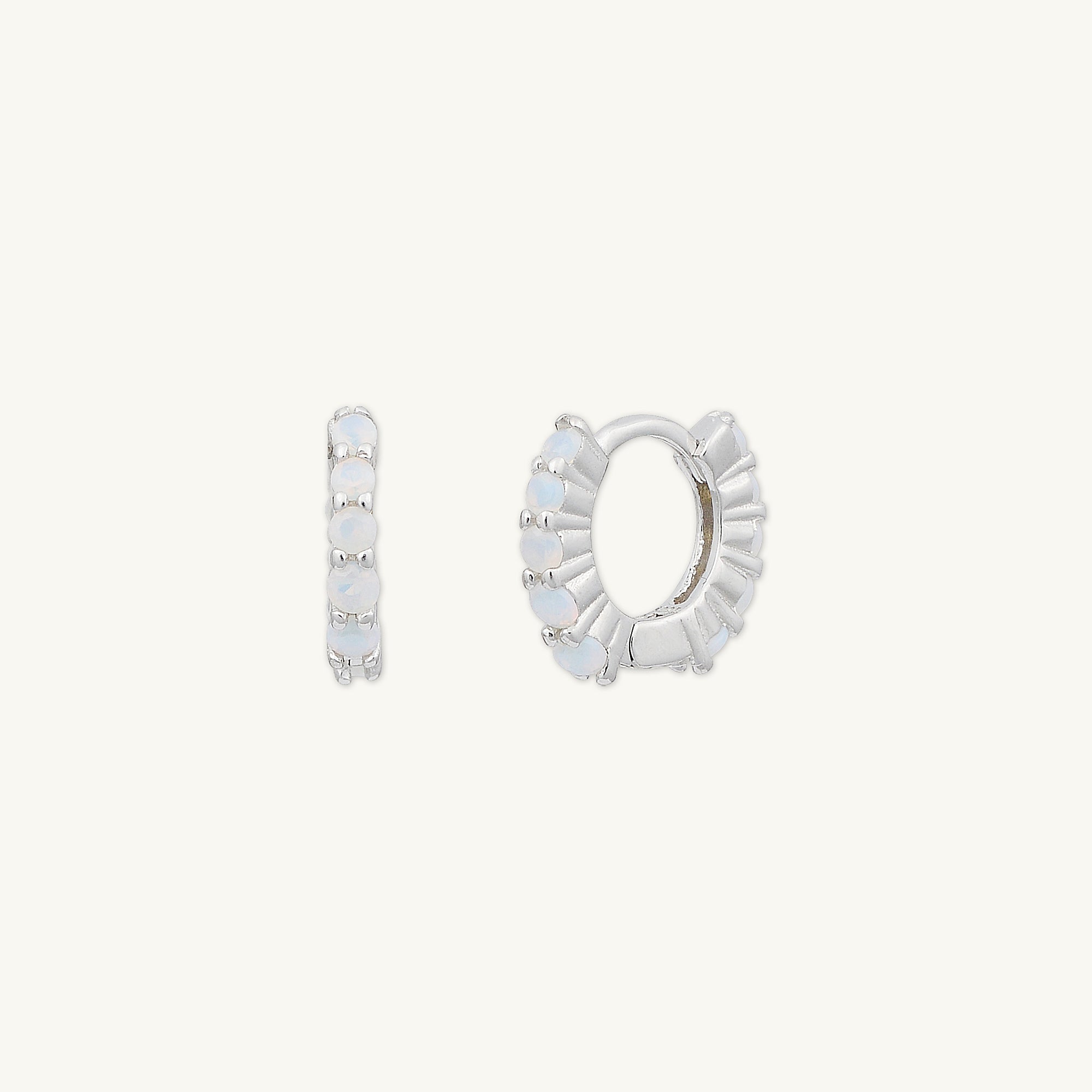 Petite Opal Huggie Earrings