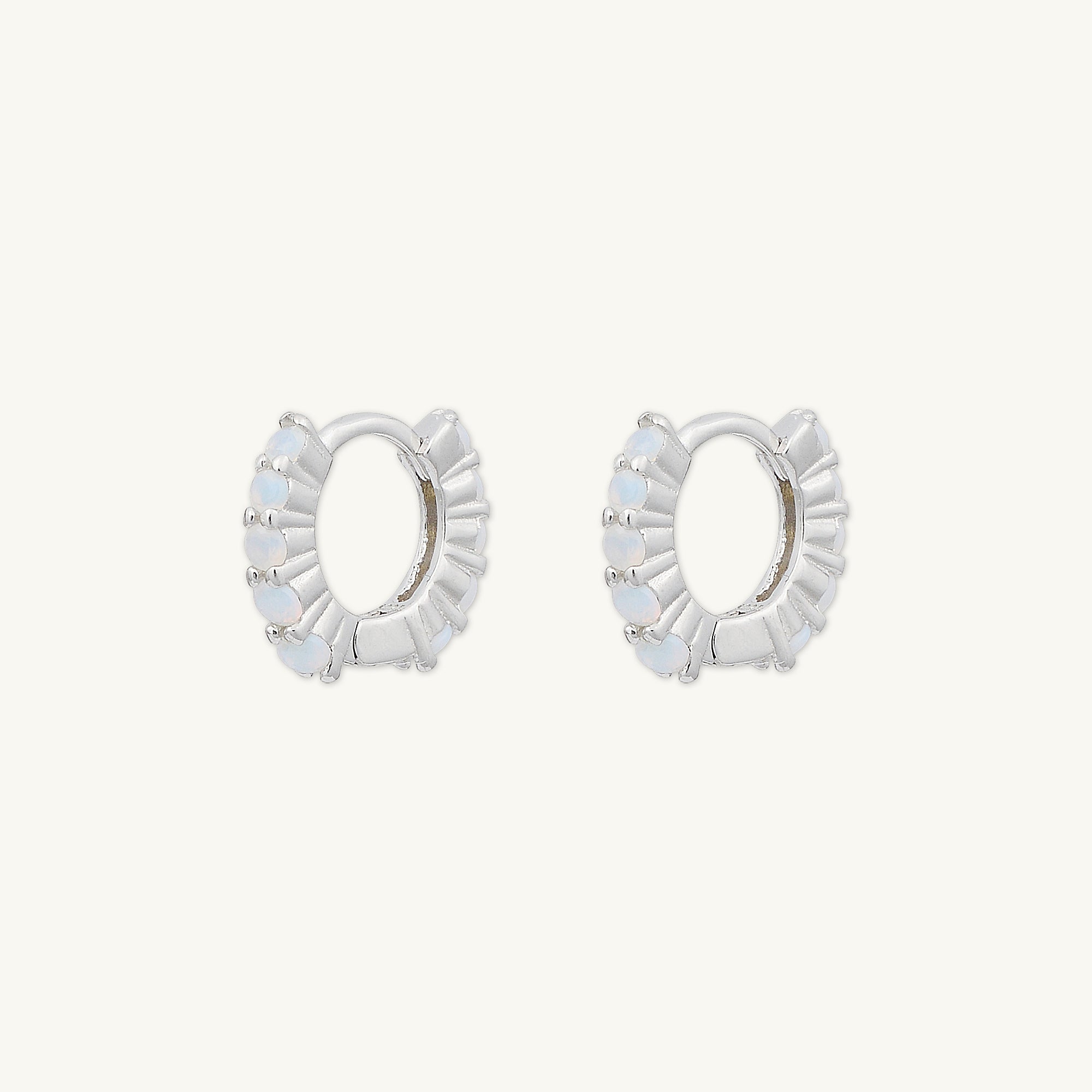 Petite Opal Huggie Earrings