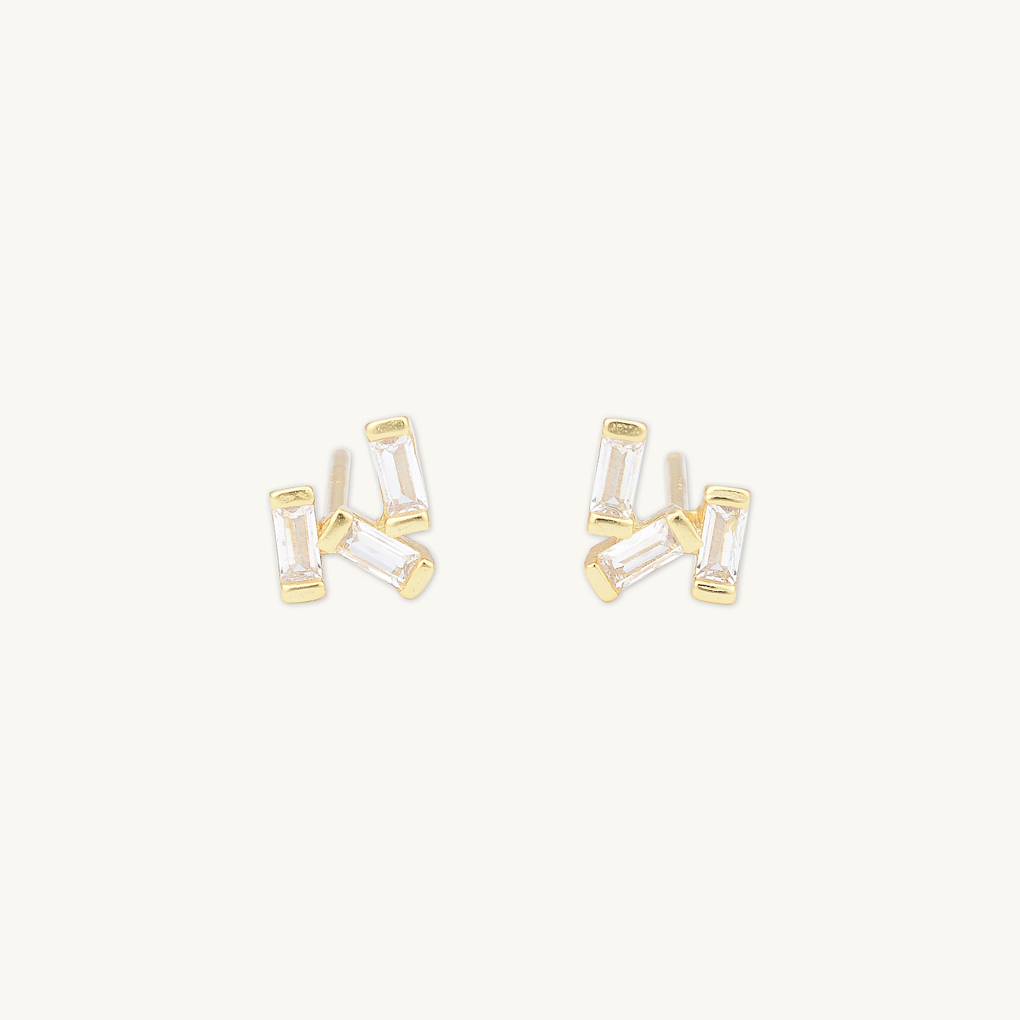 Sapphire Trio Baguette Earrings