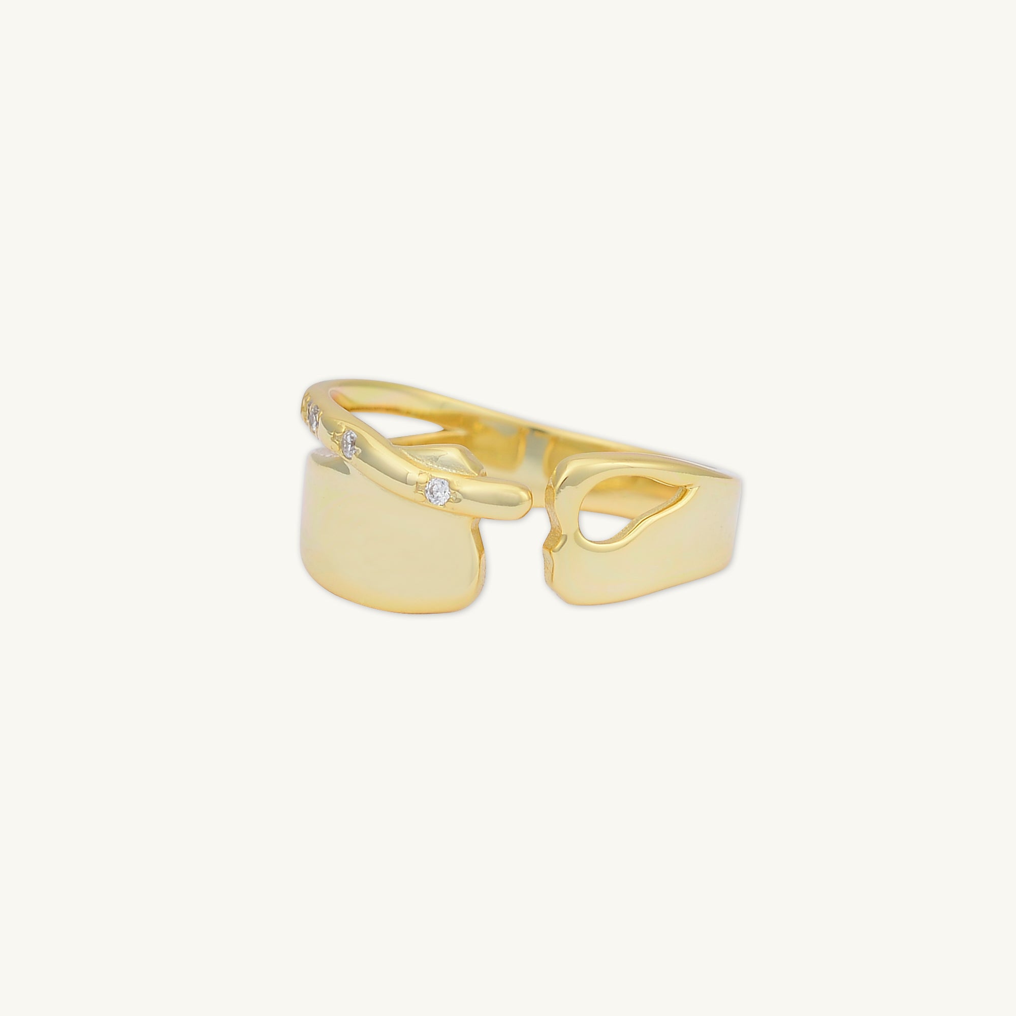 Molten Sapphire Statement Open Ring