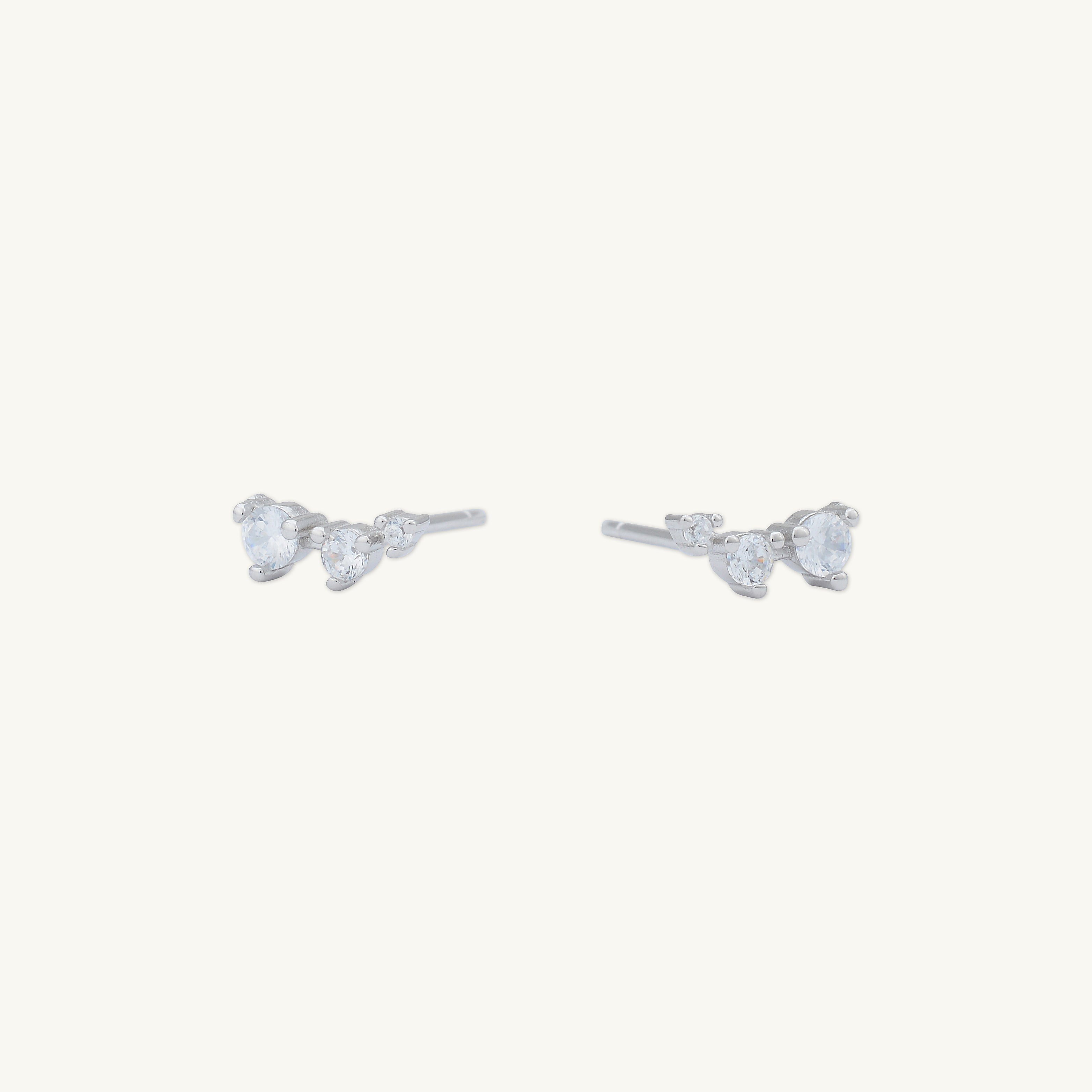 Trio Sapphire Stud Earrings