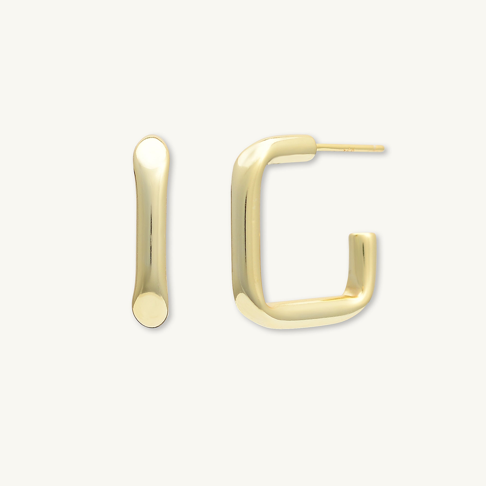 Statement C Tube Earrings