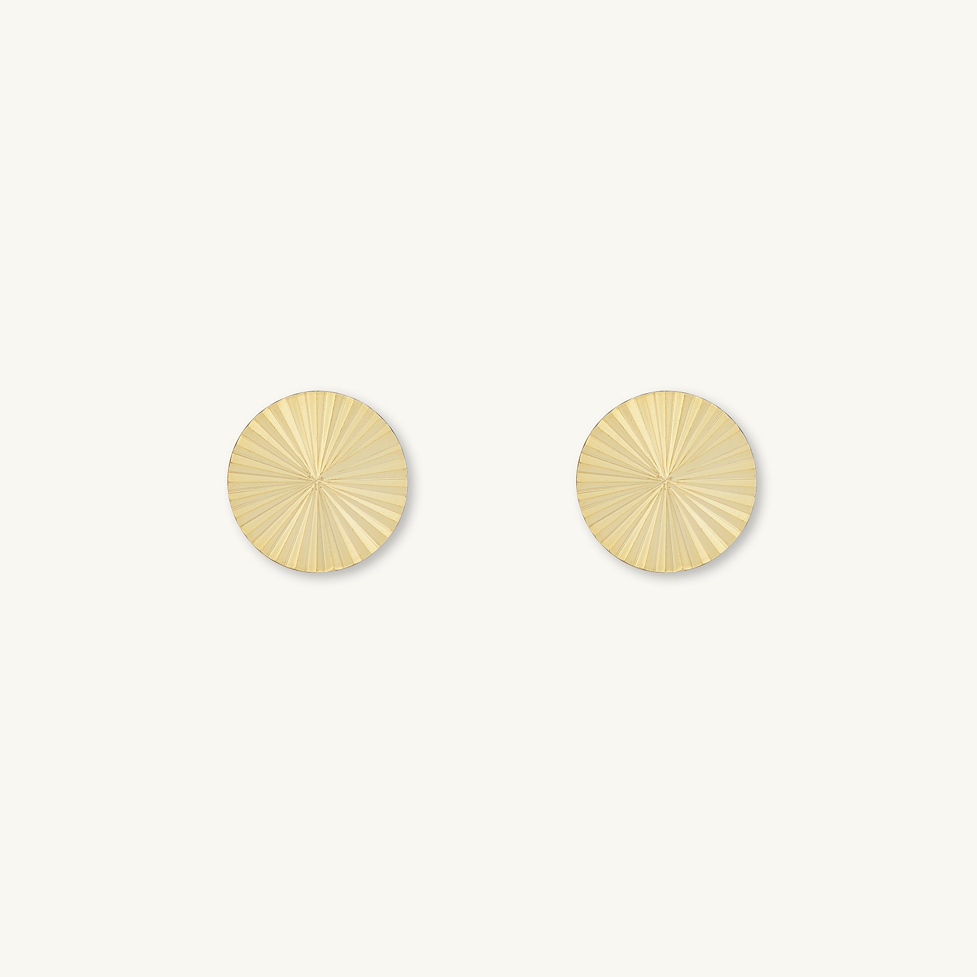 Sunbeam Disc Stud Earrings