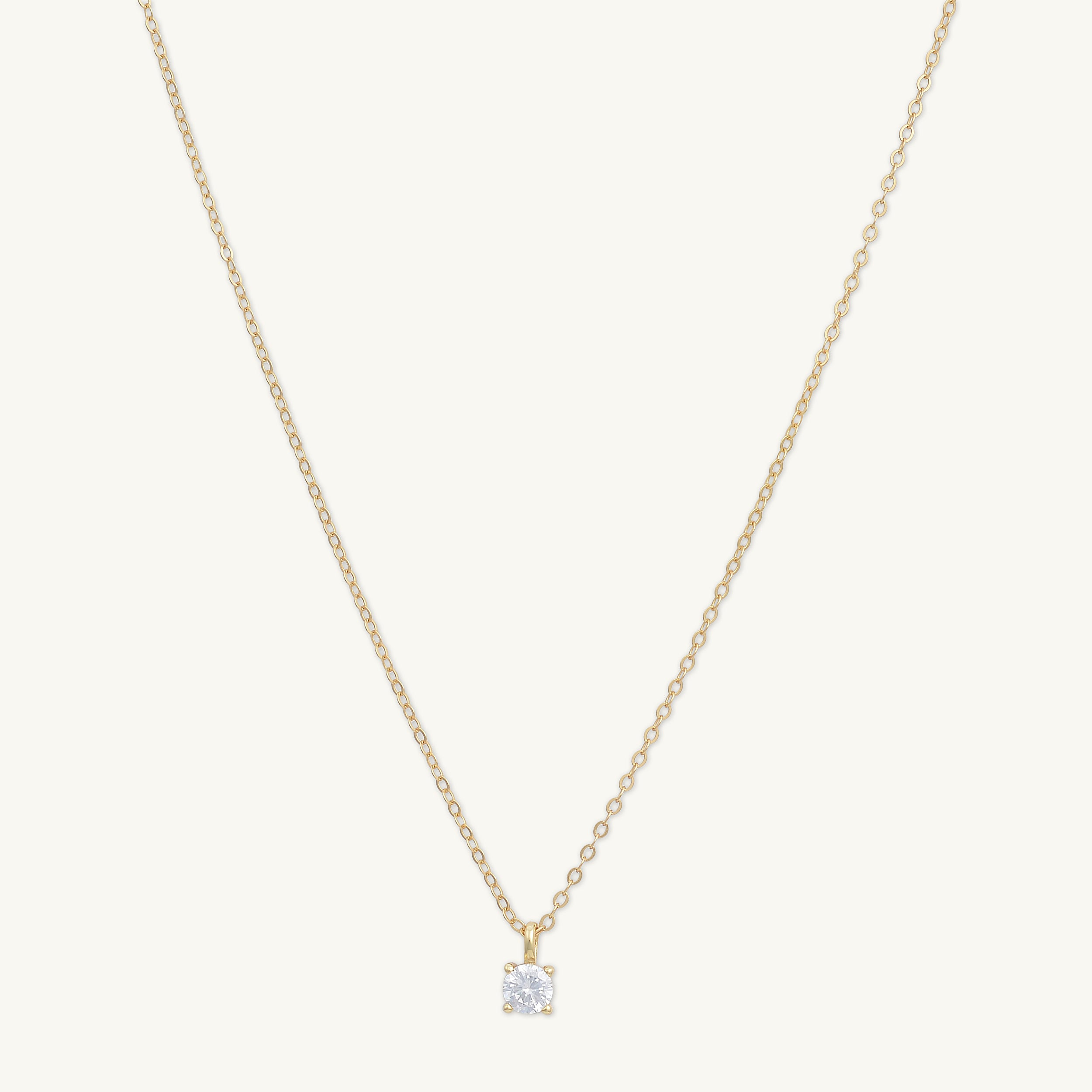 Classic Birthstone Necklace April