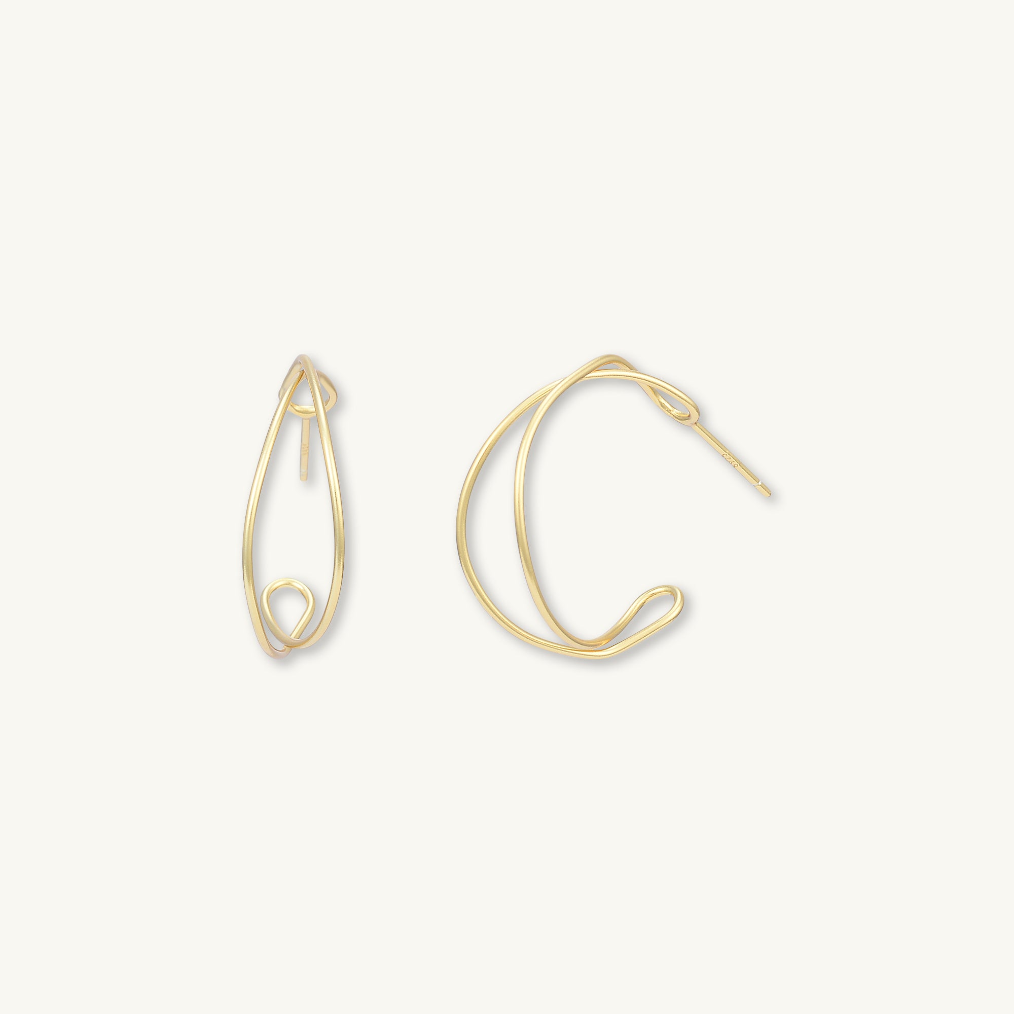 Statement Thin Huggie Hoop Earrings