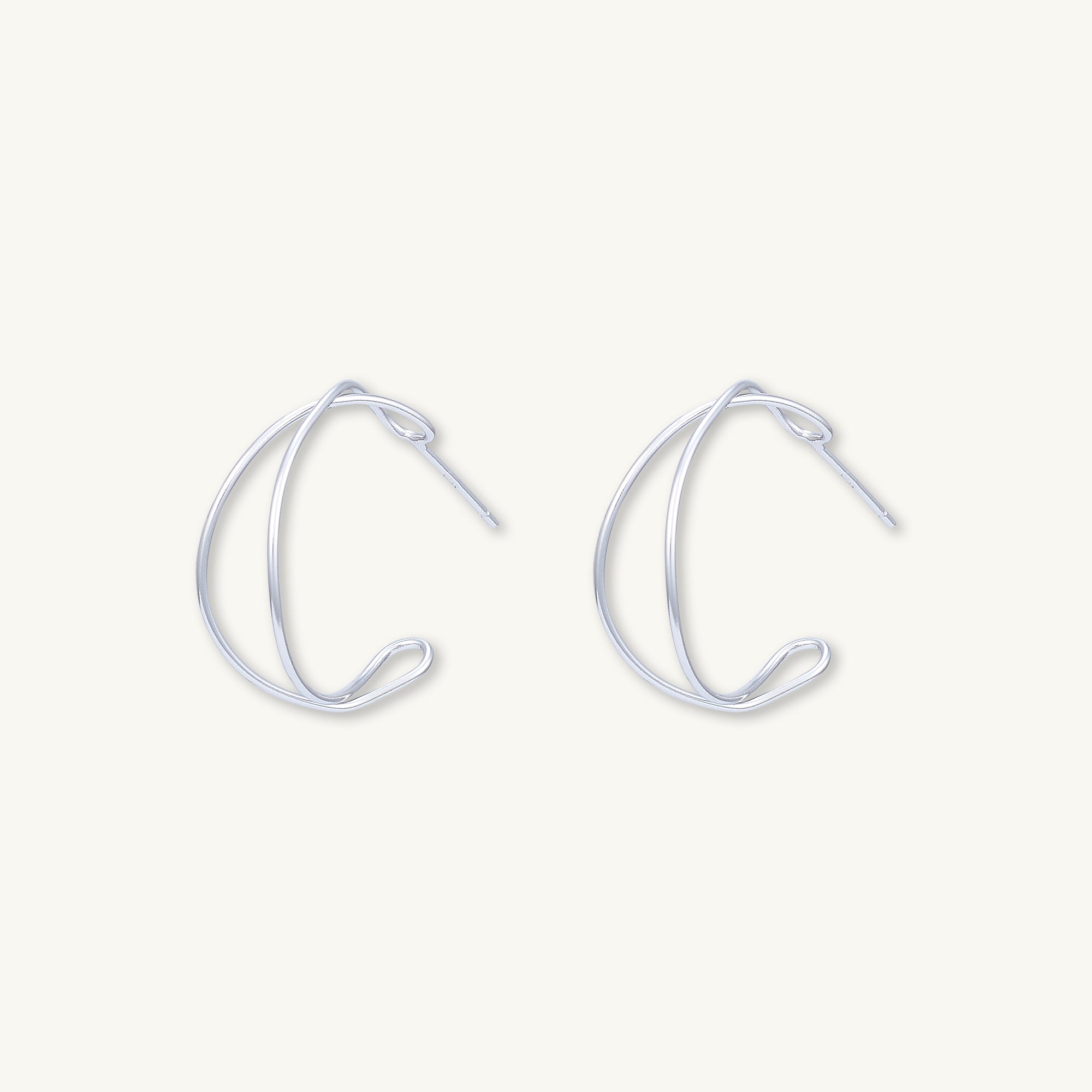 Statement Thin Huggie Hoop Earrings