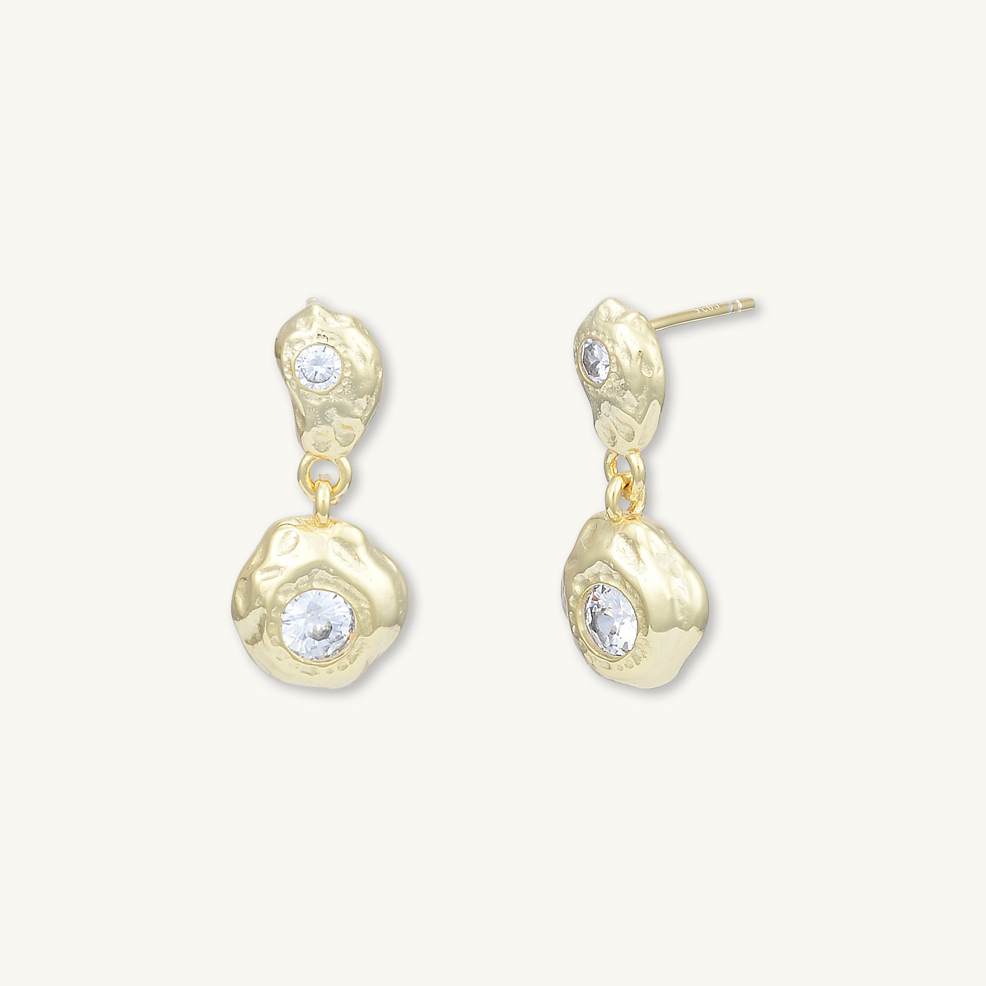 Molten Drop Sapphire Stud Earrings
