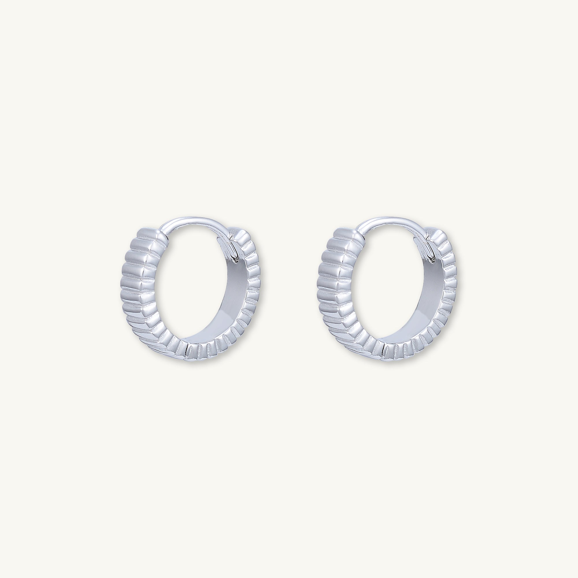 Ridges Huggie Earrings