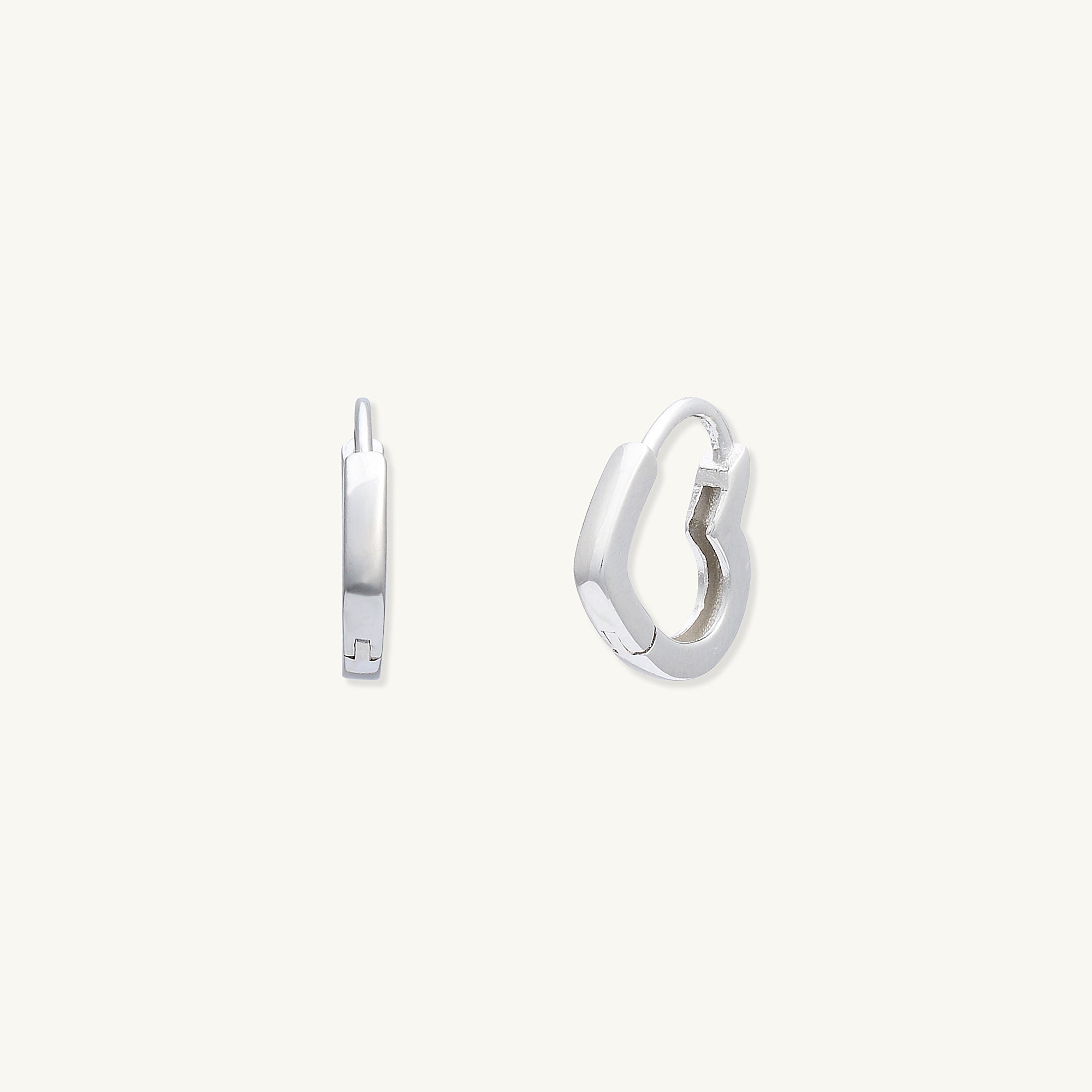 Heart Huggie Earrings