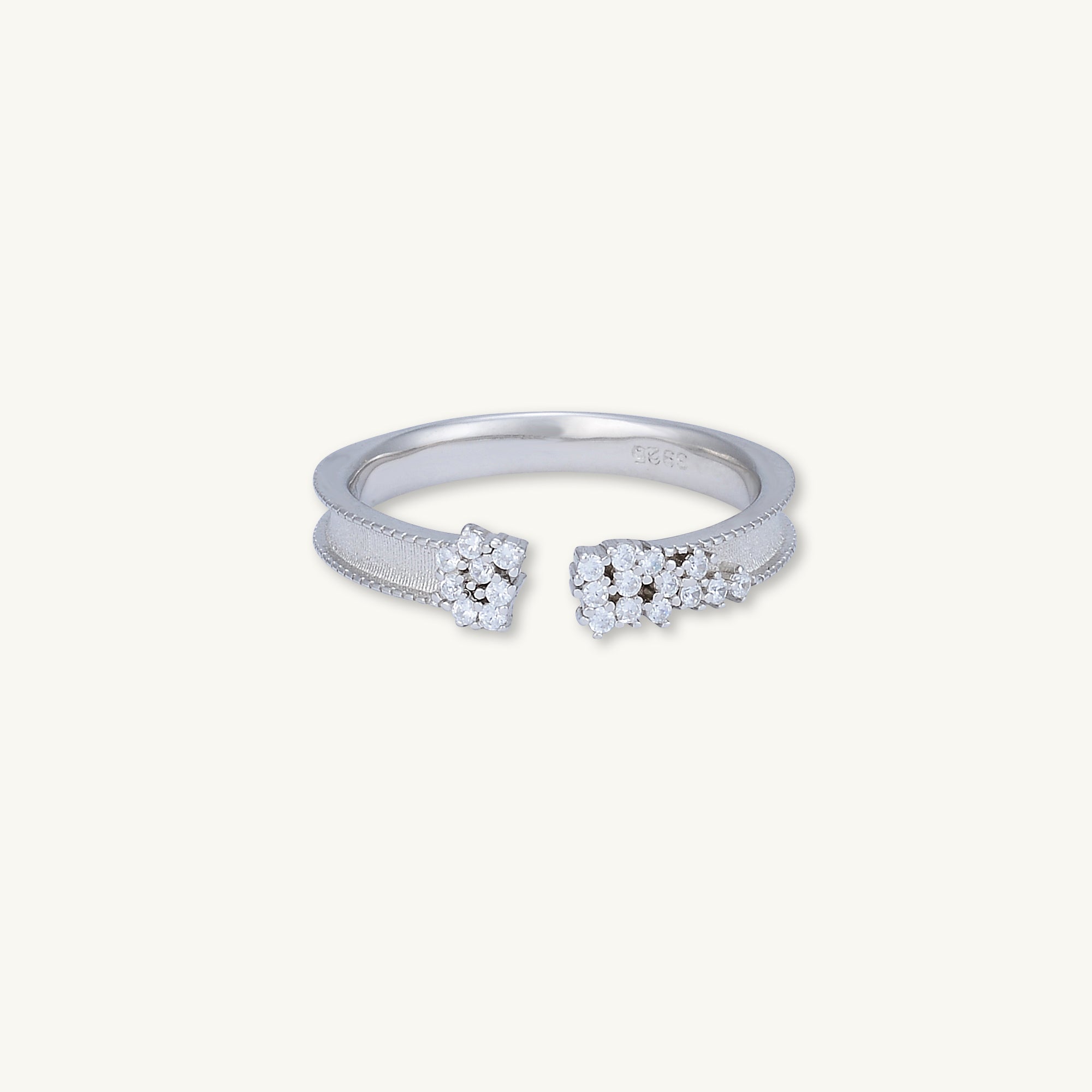 Sapphire Cluster Open Ring