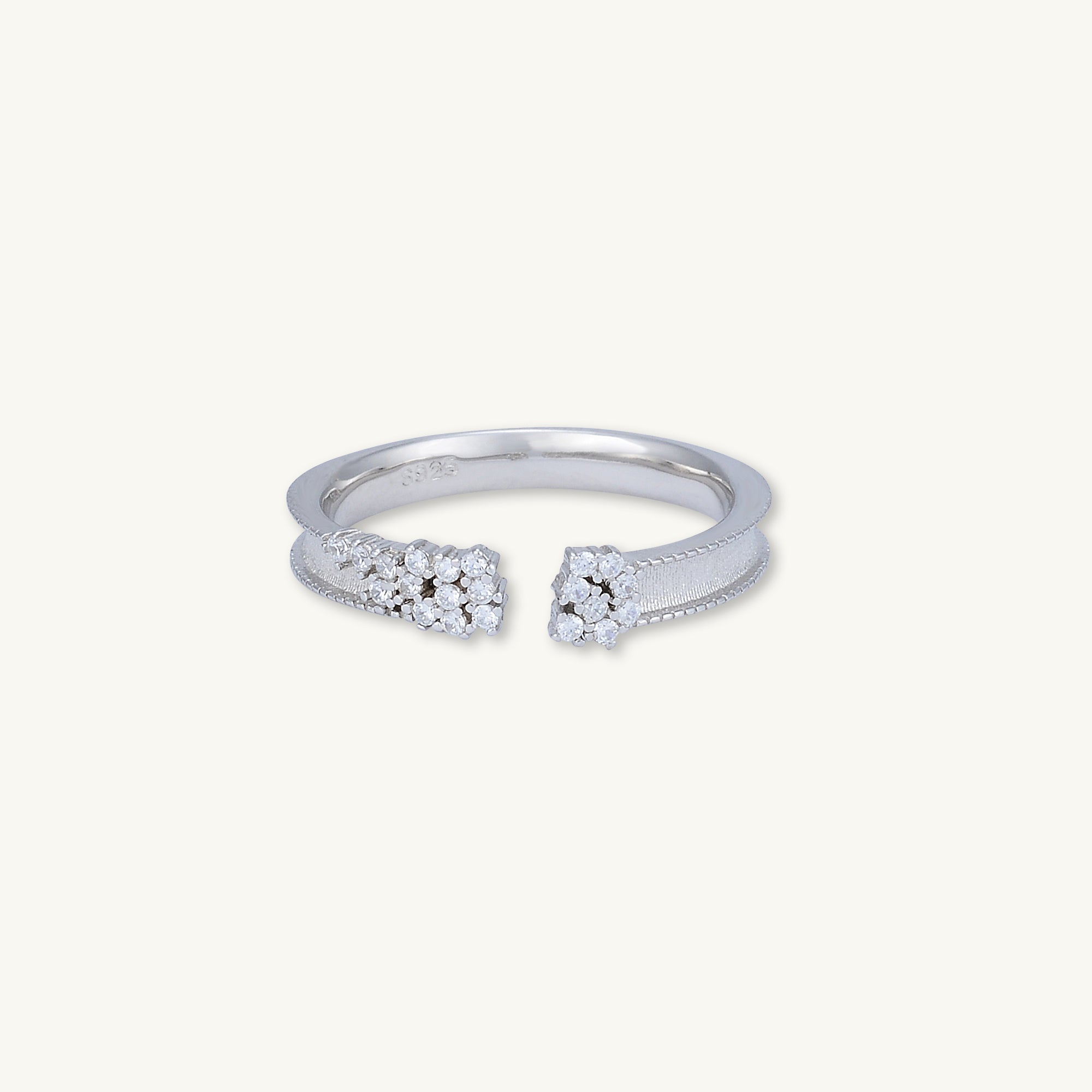 Sapphire Cluster Open Ring