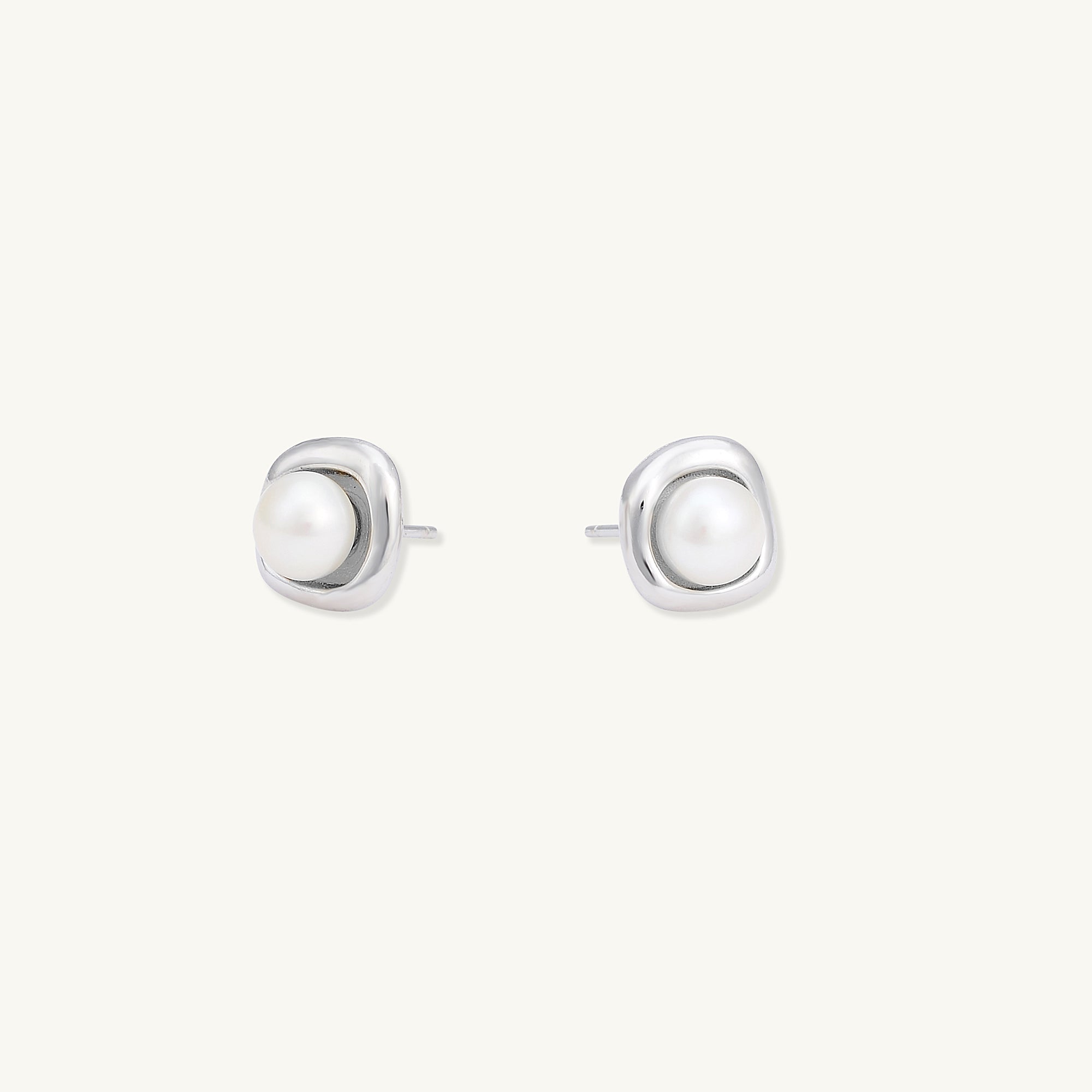 Pearl Halo Stud Earrings