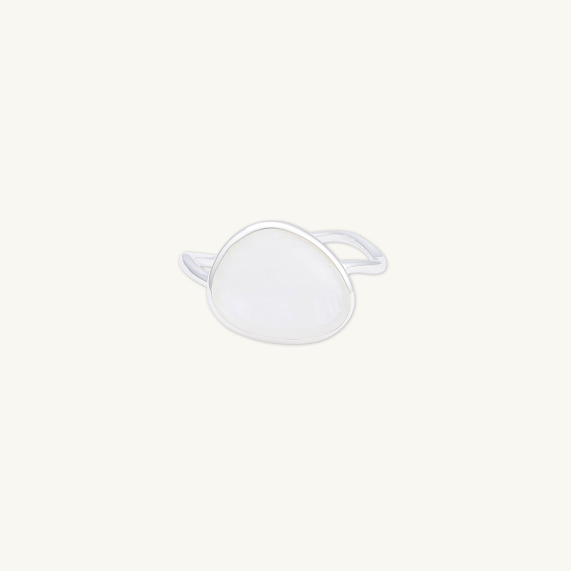 Moonstone Oval Statement Open Ring