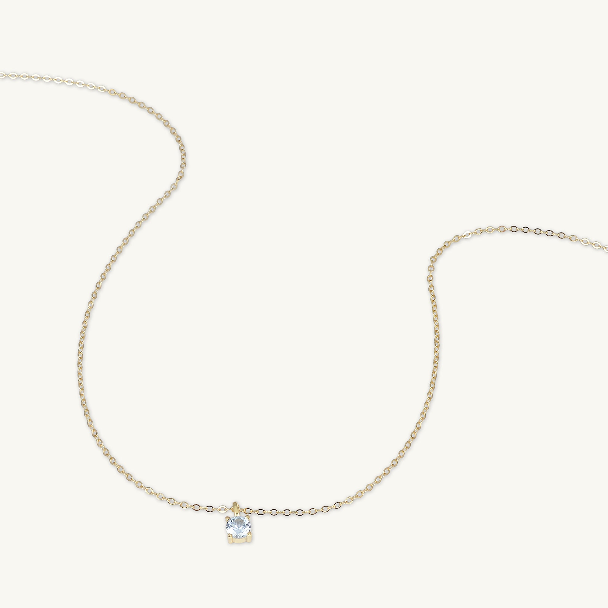 Classic Birthstone Necklace March