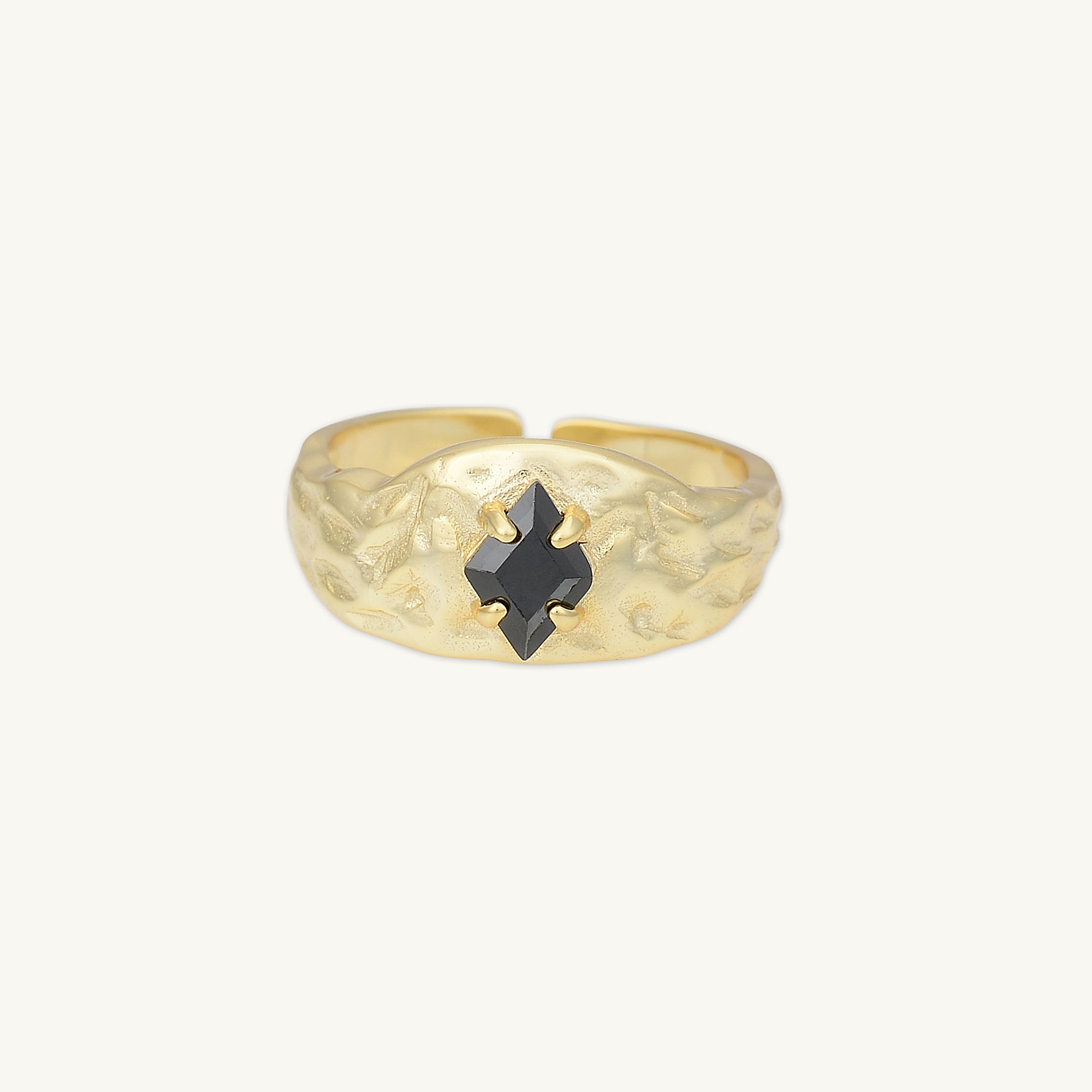 Onyx Molten Open Ring