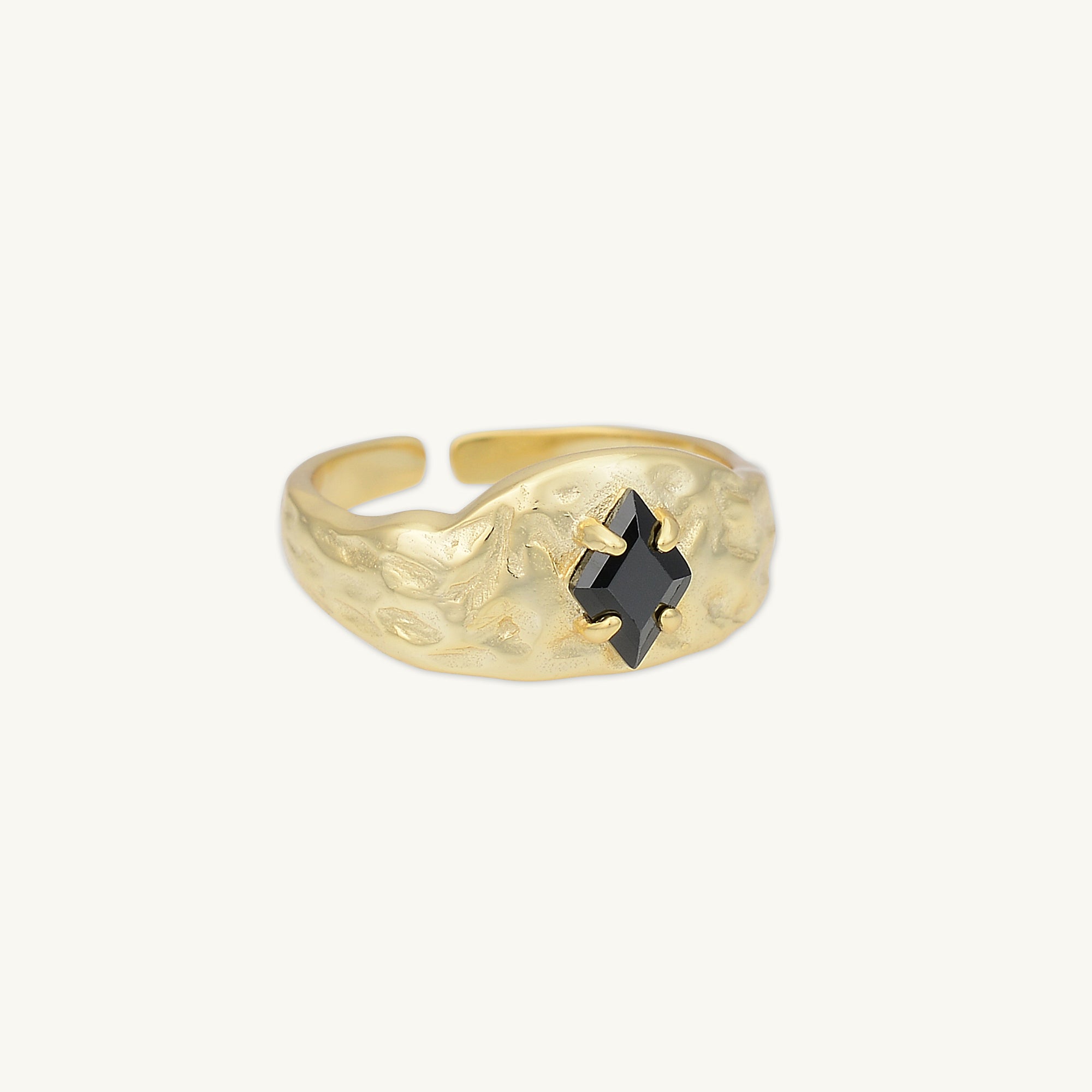 Onyx Molten Open Ring